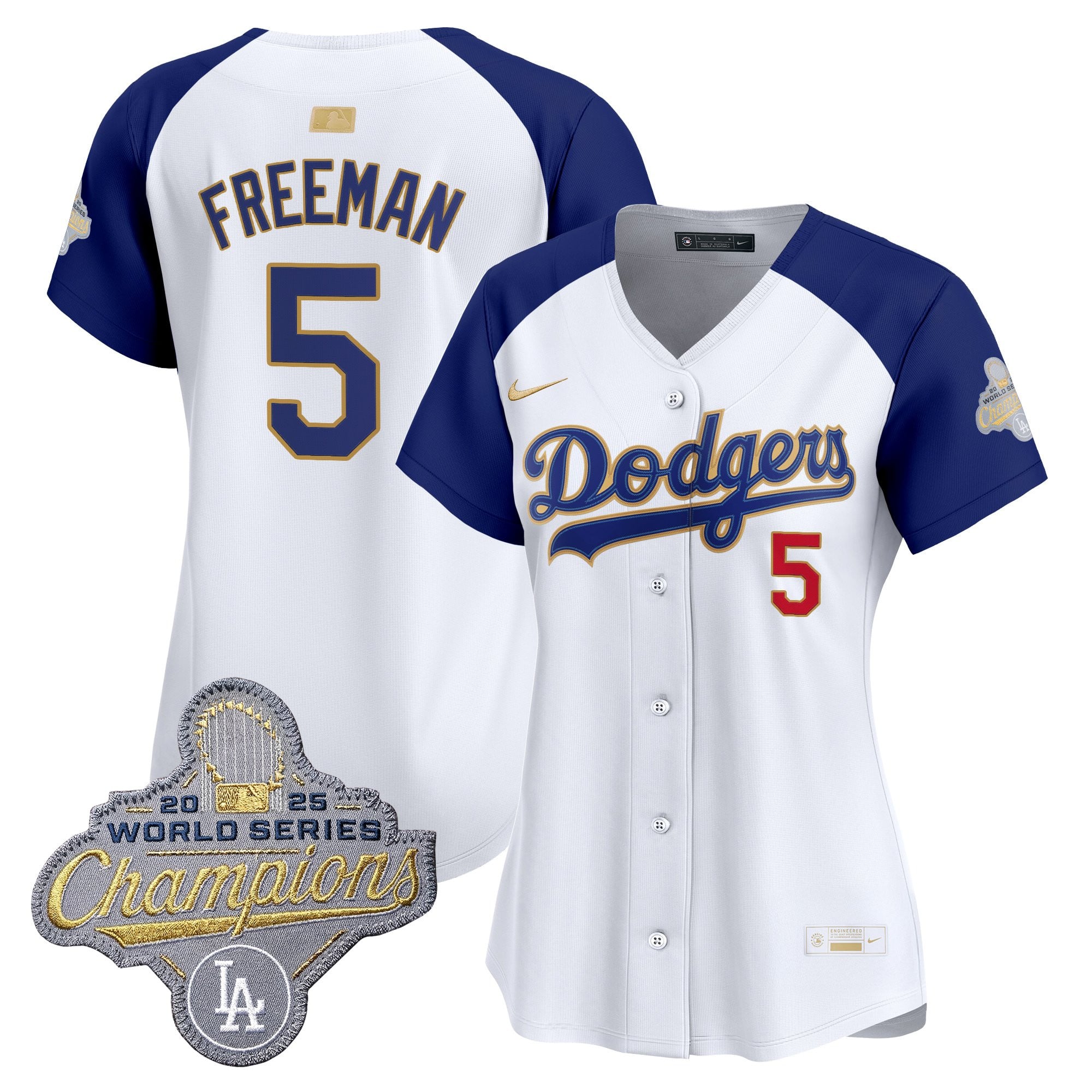 Women's Los Angeles Dodgers "Gold Collection" Premier Limited Jersey - All Stitched