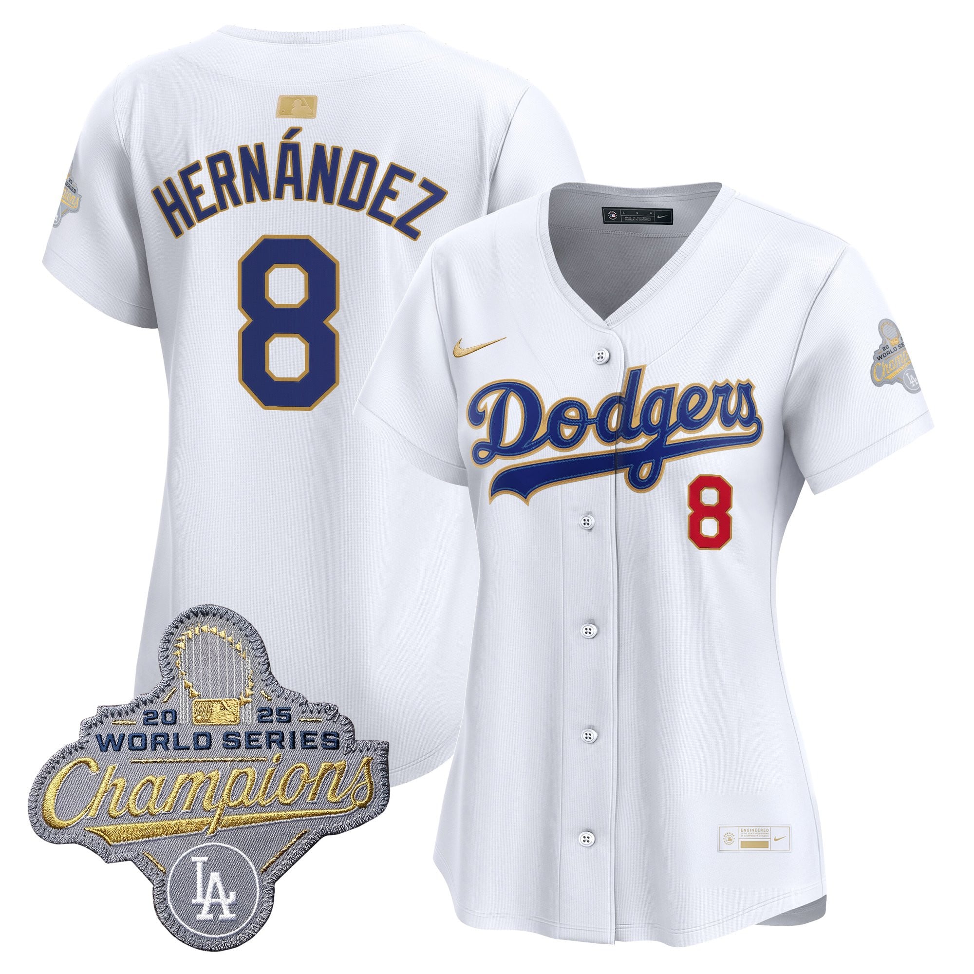 Women's Los Angeles Dodgers "Gold Collection" Premier Limited Jersey - All Stitched