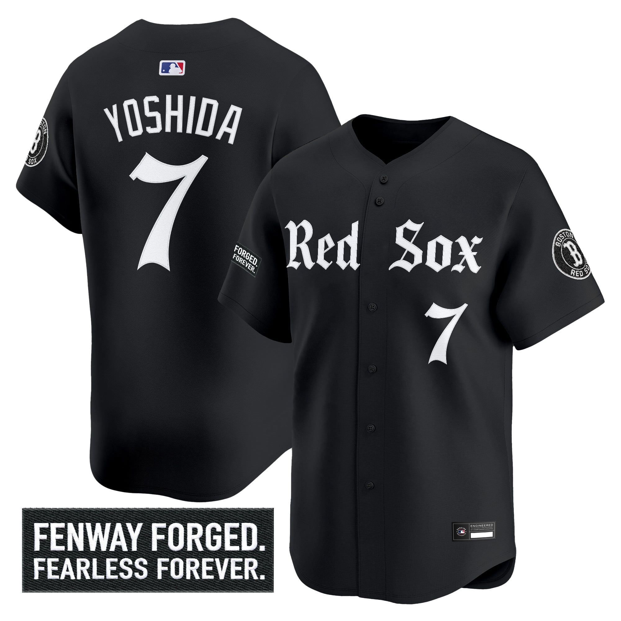 Men's Boston Red Sox 'Gothic Edition' Vapor Premier Limited Jersey - All Stitched