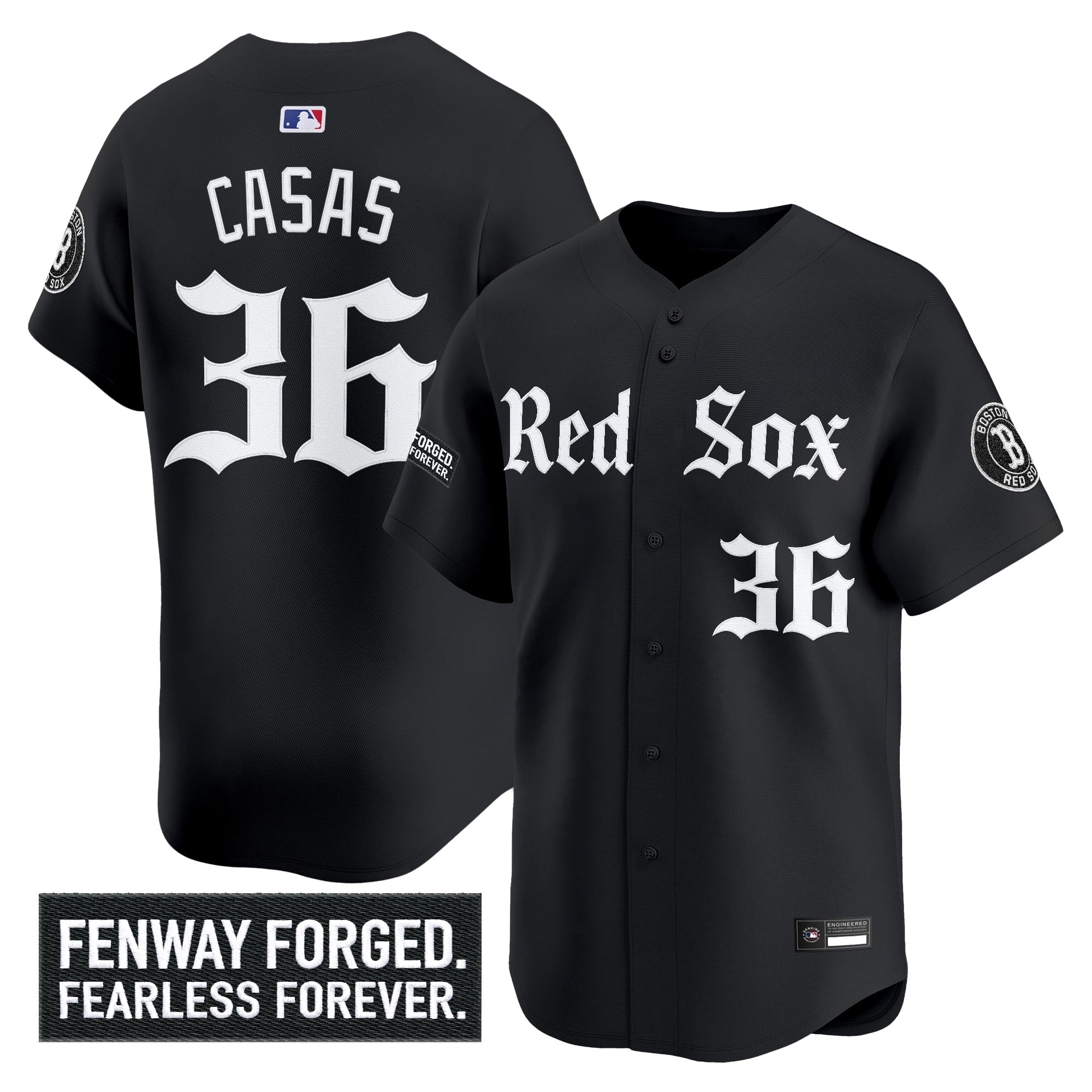 Men's Boston Red Sox 'Gothic Edition' Vapor Premier Limited Jersey - All Stitched