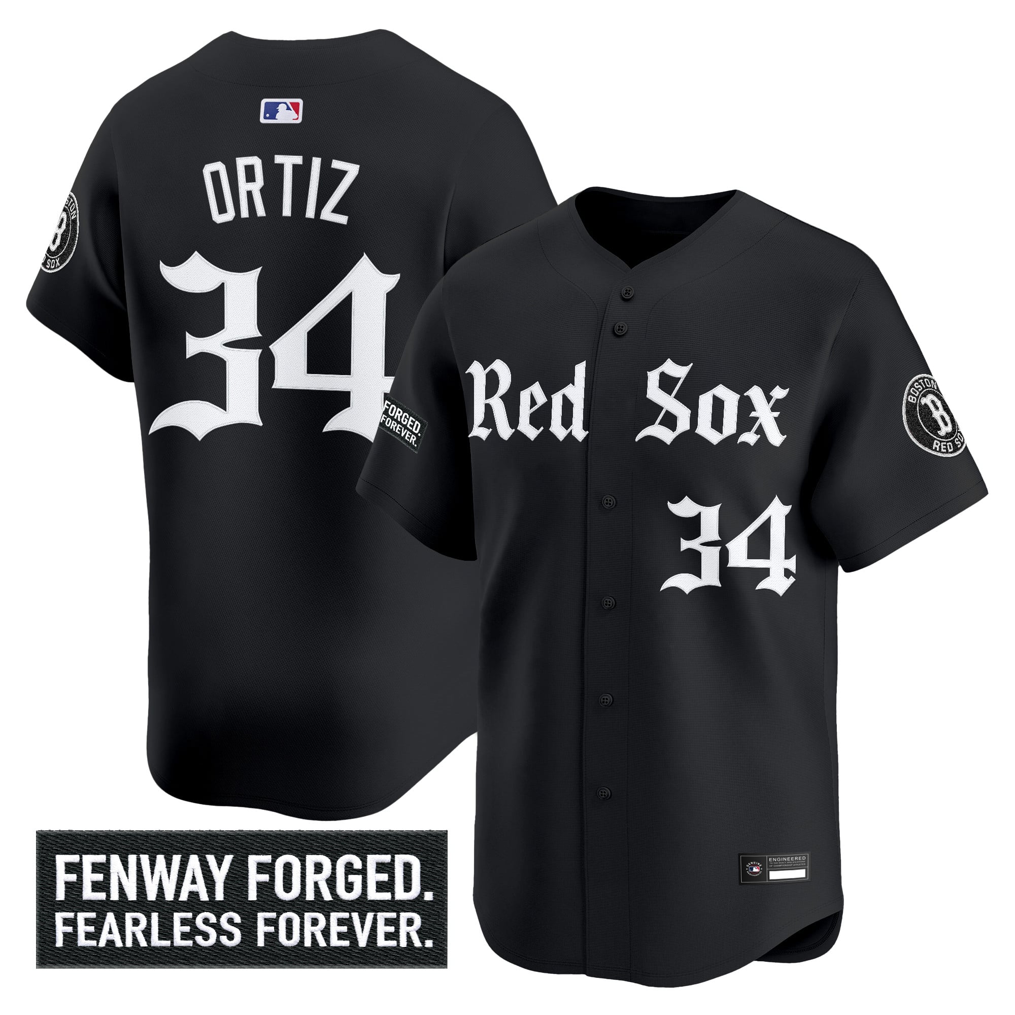 Men's Boston Red Sox 'Gothic Edition' Vapor Premier Limited Jersey - All Stitched