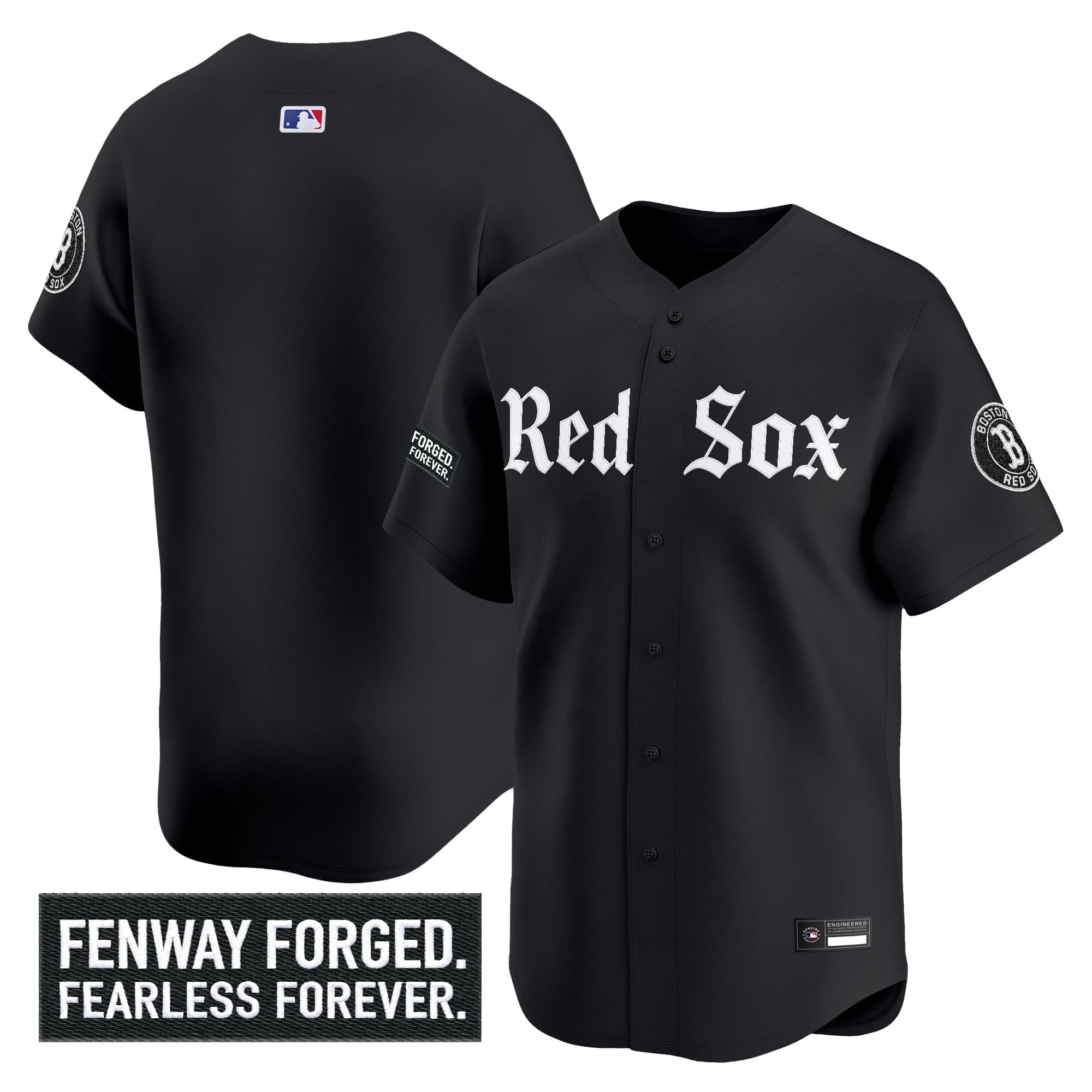 Men's Boston Red Sox 'Gothic Edition' Vapor Premier Limited Jersey - All Stitched