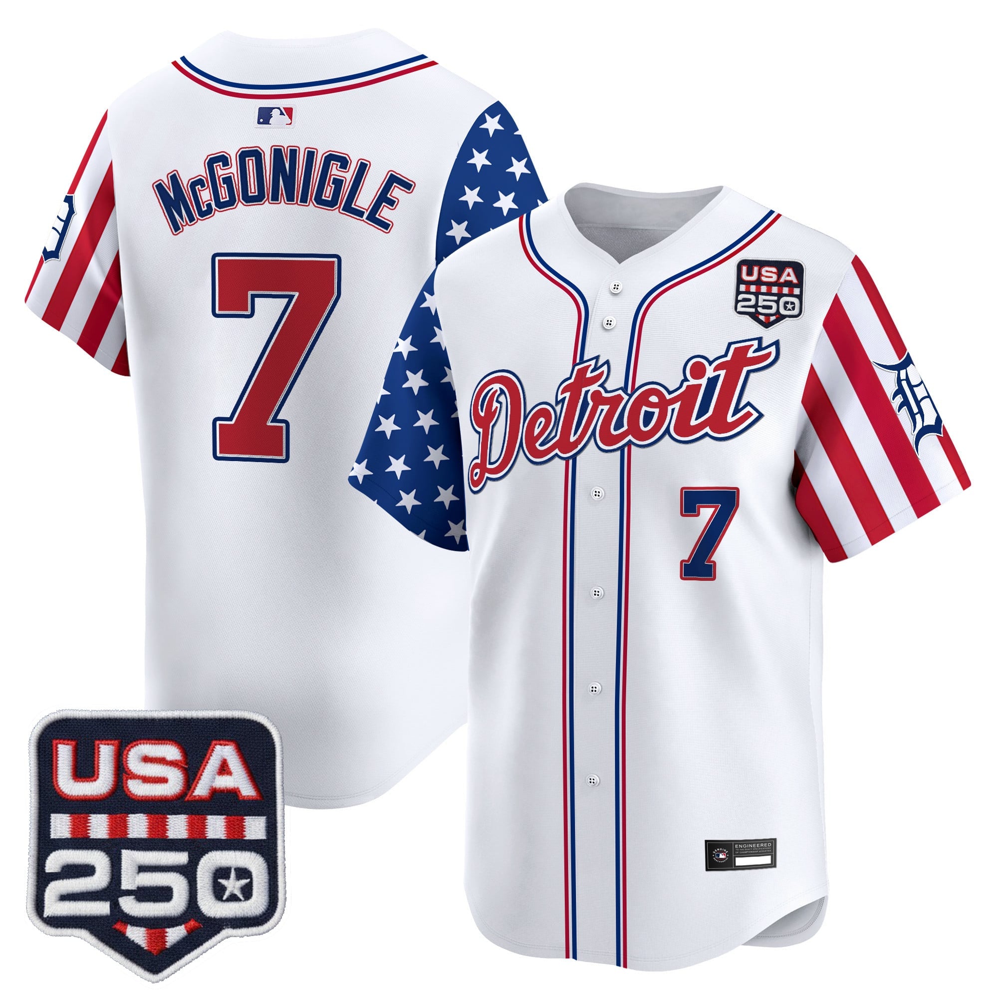 Men's Detroit Tigers "America250 Edition" Vapor Premier Limited Jersey - All Stitched