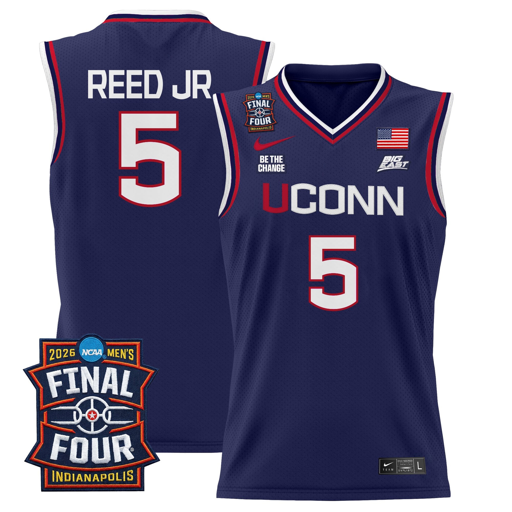 Men's UConn Huskies 2026 Final Four Patch Basketball Jersey - All Stitched