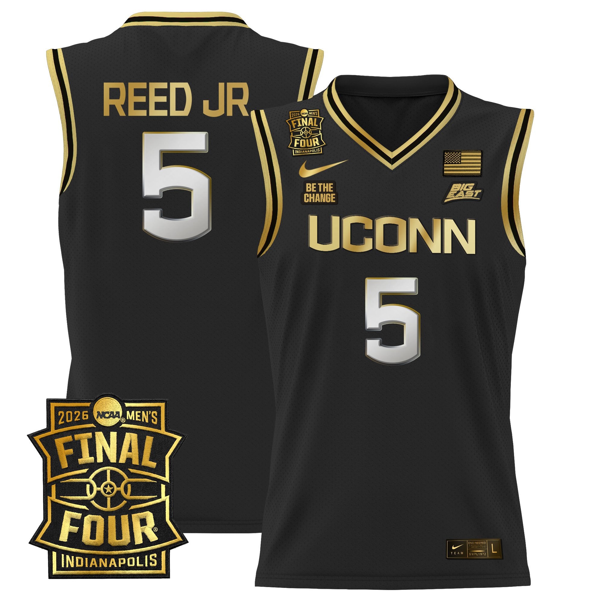 Men's UConn Huskies 2026 Final Four Patch Basketball Jersey - All Stitched