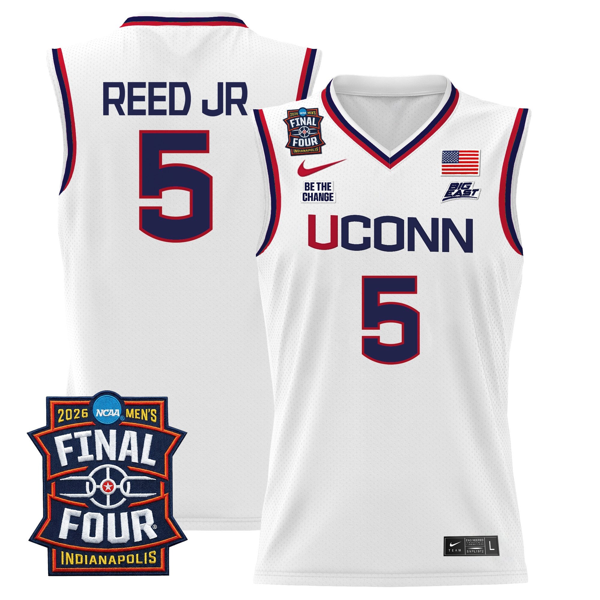 Men's UConn Huskies 2026 Final Four Patch Basketball Jersey - All Stitched