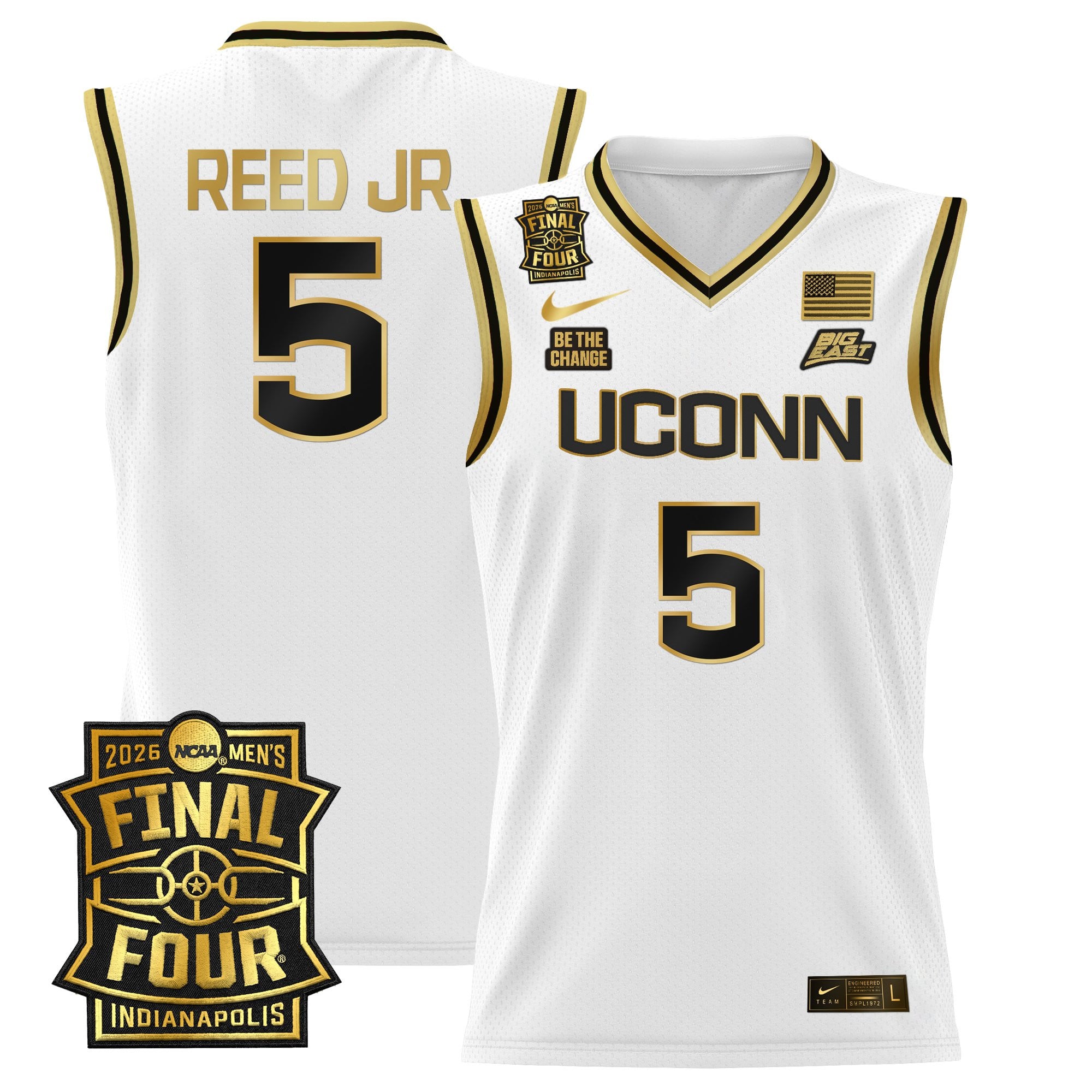 Men's UConn Huskies 2026 Final Four Patch Basketball Jersey - All Stitched
