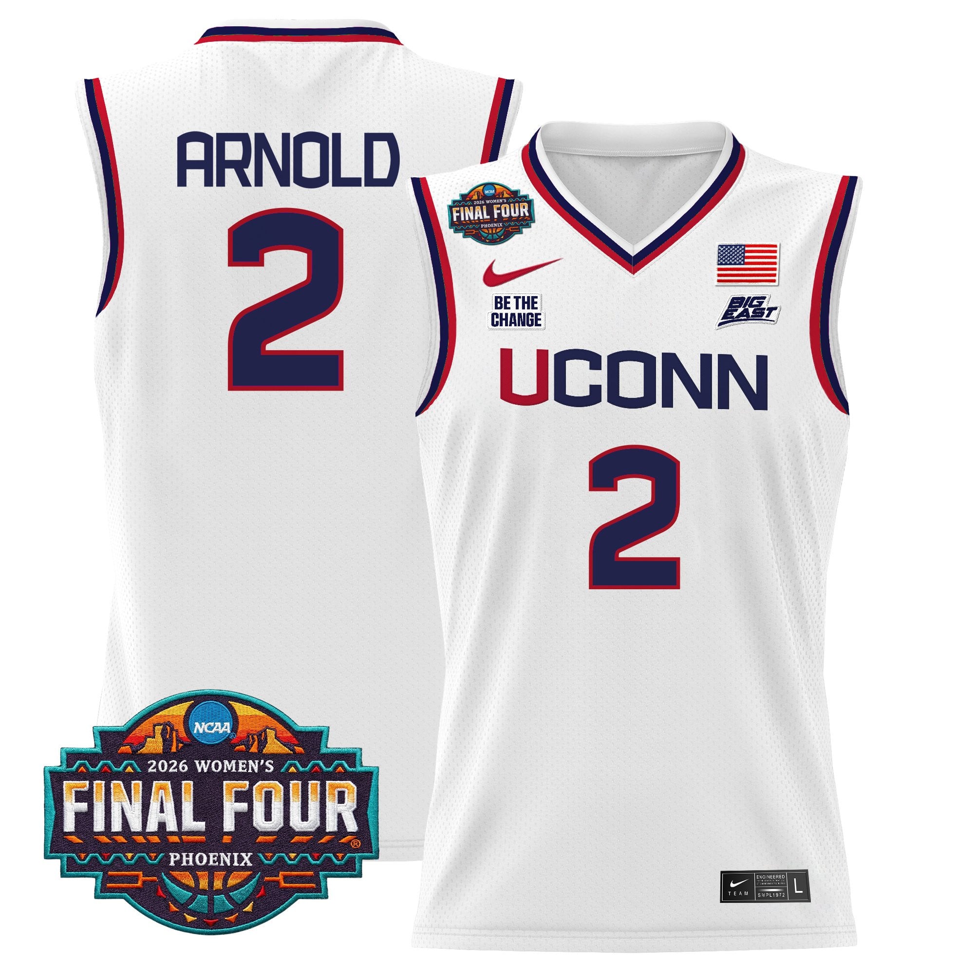 Men's Size - UConn Huskies 2026 Women's Tournament Final Four Basketball Jersey - All Stitched