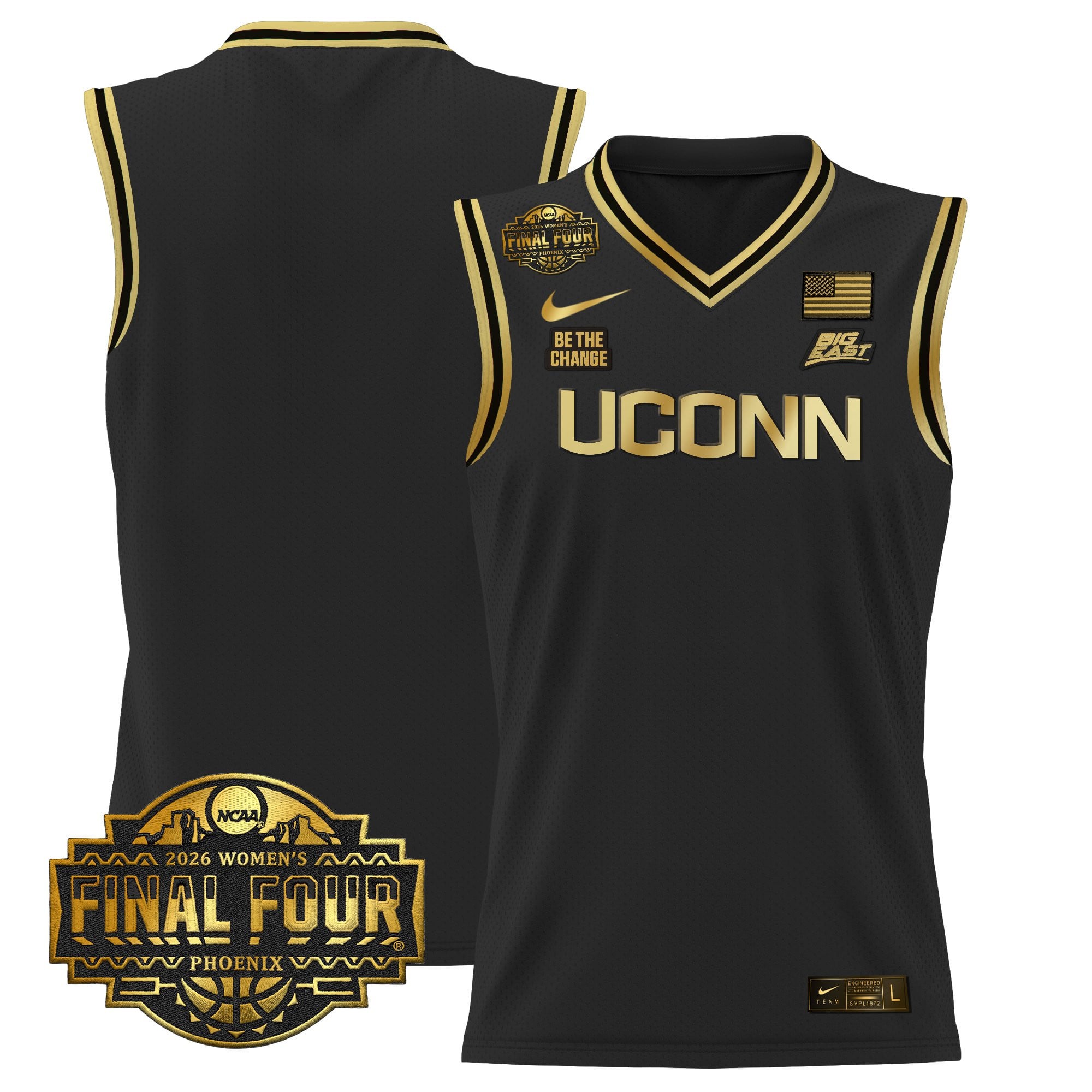 Men's Size - UConn Huskies 2026 Women's Tournament Final Four Basketball Jersey - All Stitched