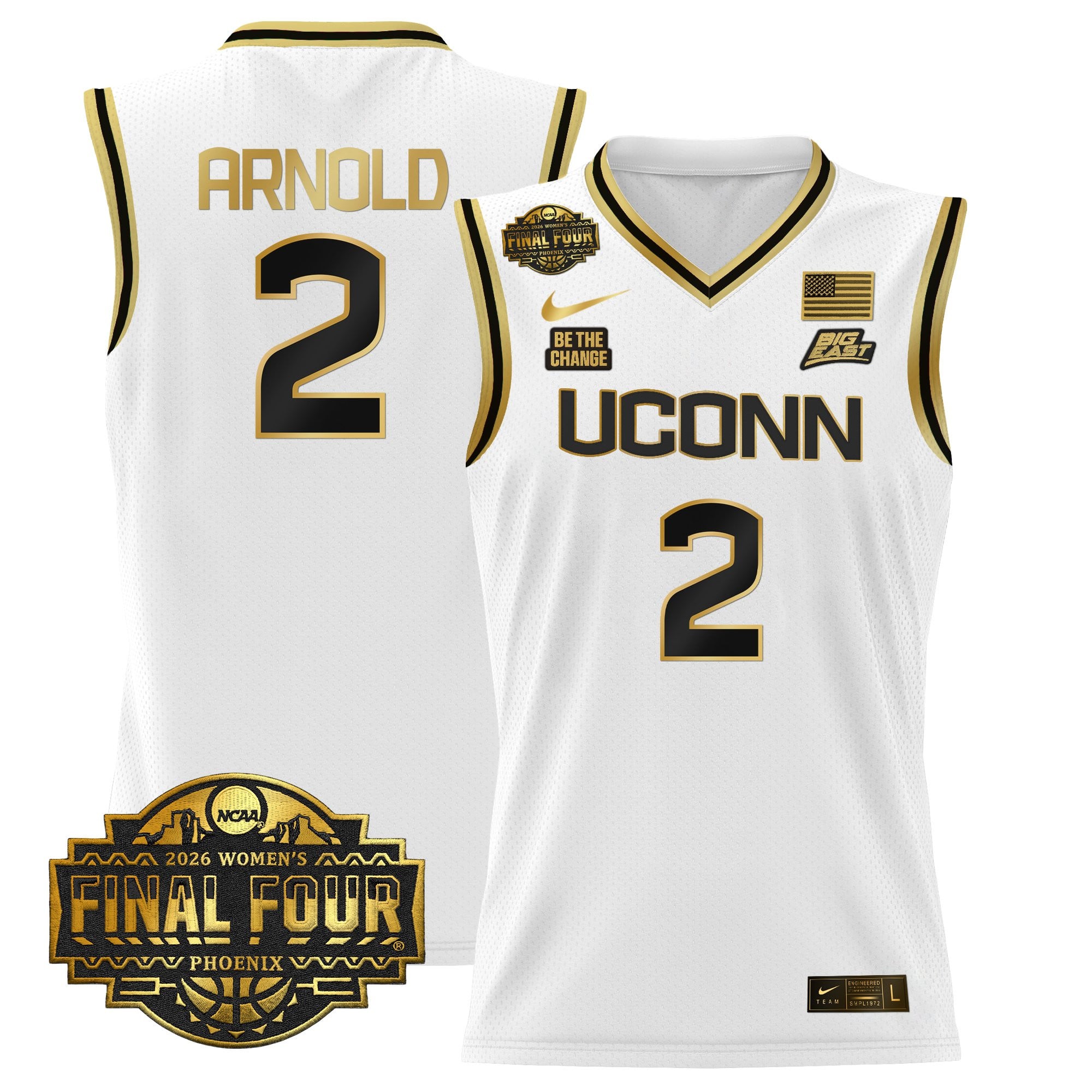 Men's Size - UConn Huskies 2026 Women's Tournament Final Four Basketball Jersey - All Stitched