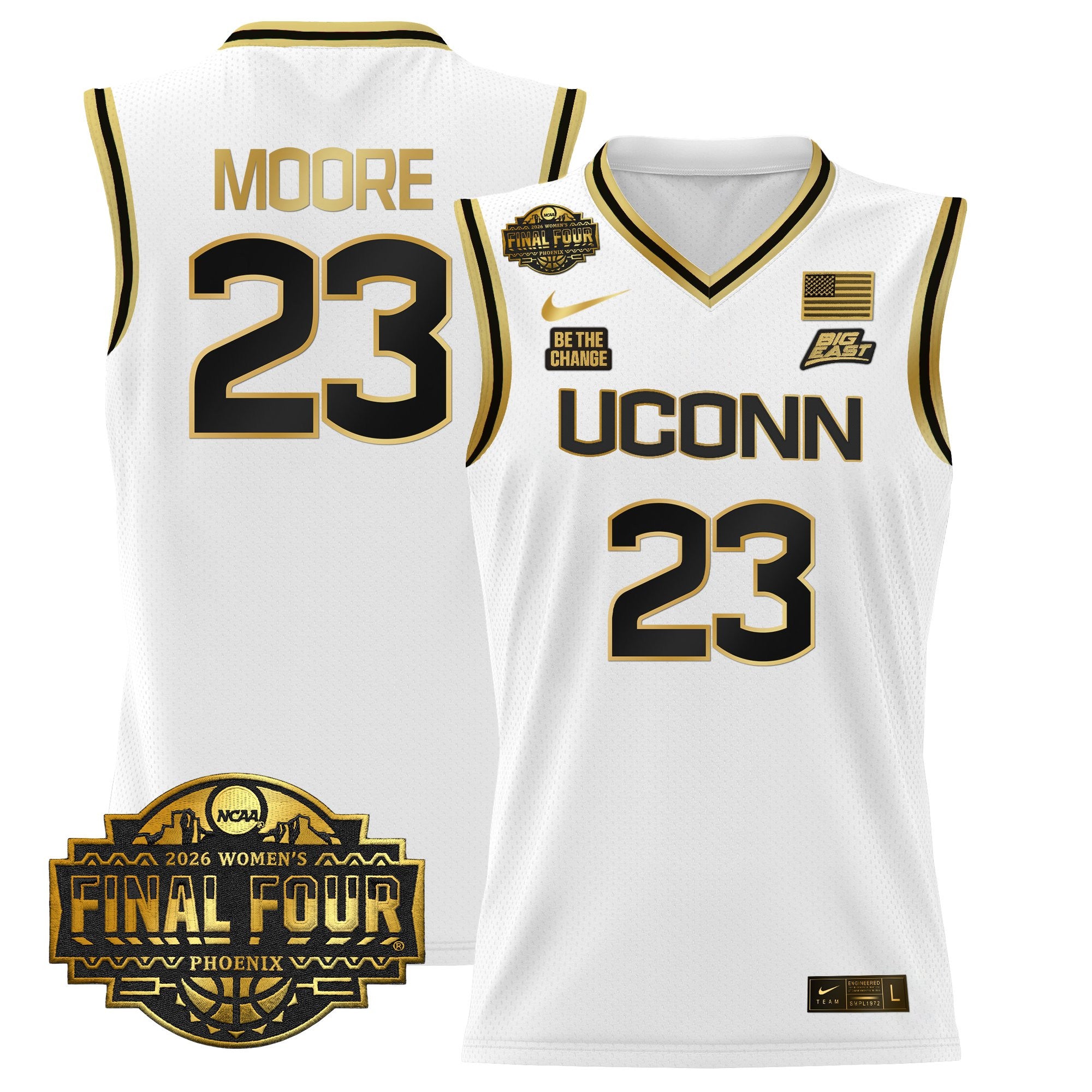 Men's Size - UConn Huskies 2026 Women's Tournament Final Four Basketball Jersey - All Stitched