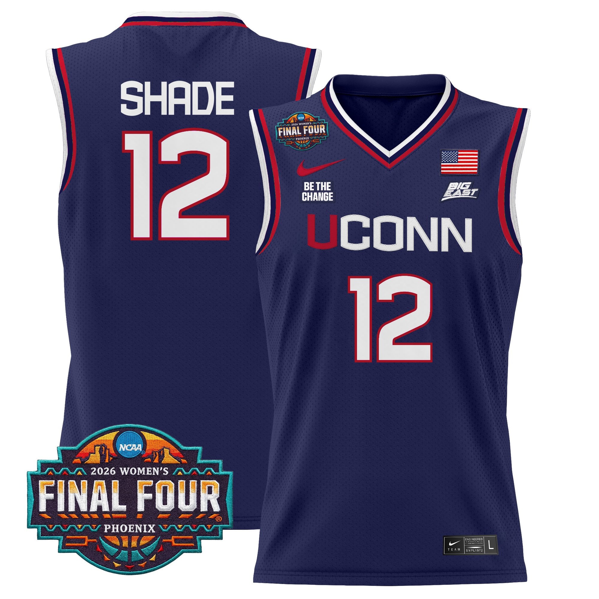 Men's Size - UConn Huskies 2026 Women's Tournament Final Four Basketball Jersey - All Stitched