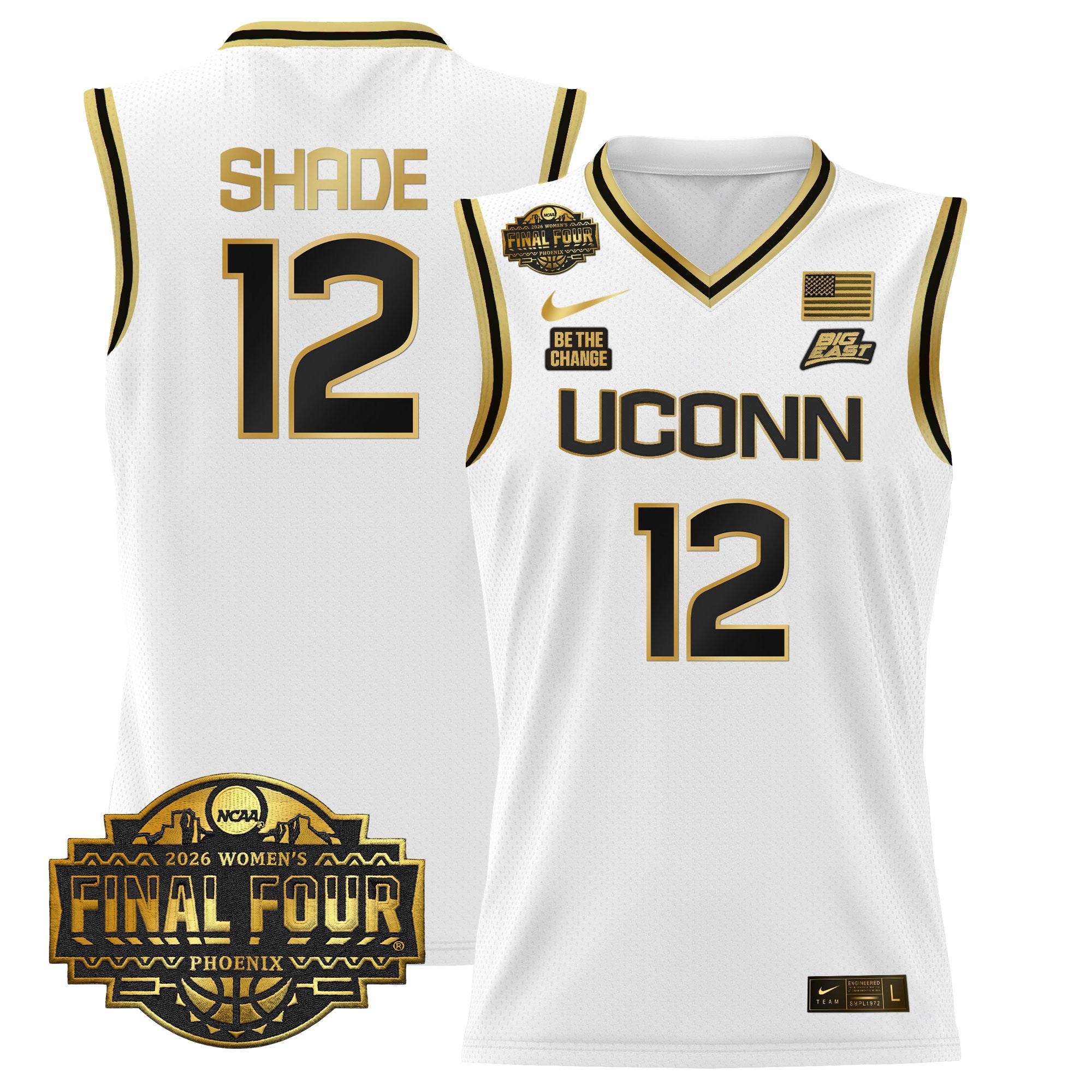 Men's Size - UConn Huskies 2026 Women's Tournament Final Four Basketball Jersey - All Stitched