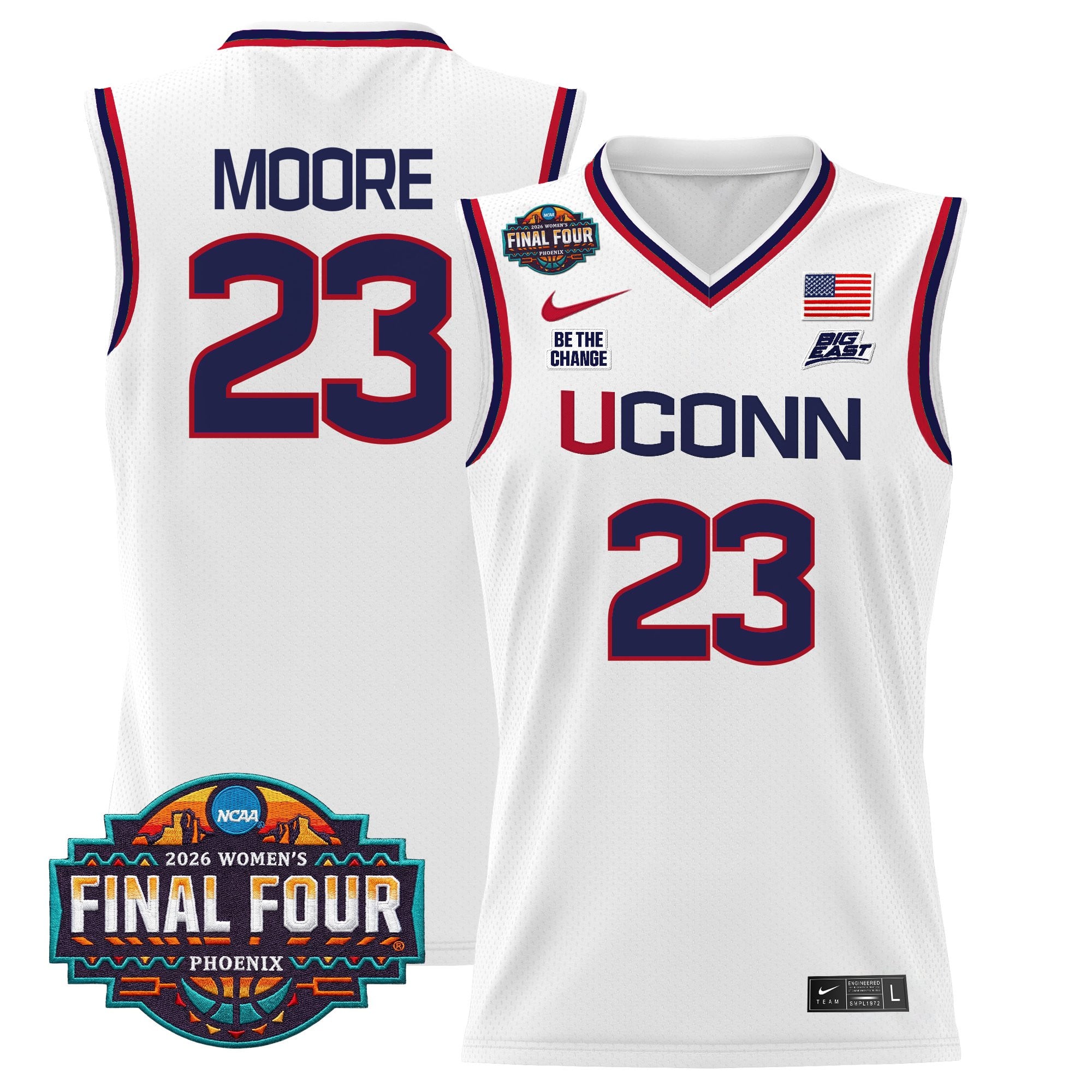Men's Size - UConn Huskies 2026 Women's Tournament Final Four Basketball Jersey - All Stitched