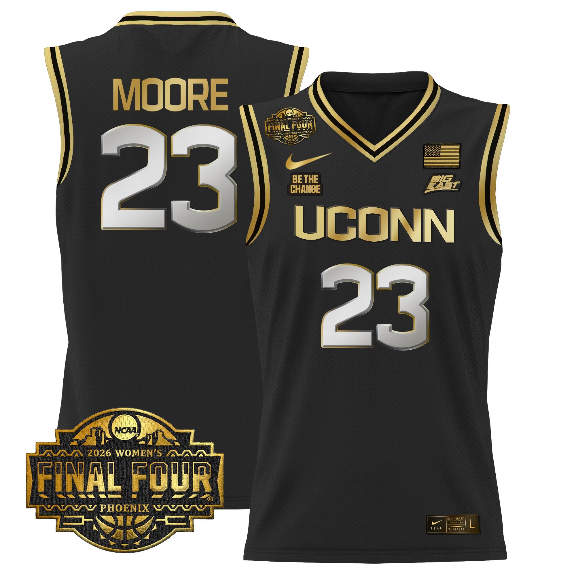 Men's Size - UConn Huskies 2026 Women's Tournament Final Four Basketball Jersey - All Stitched