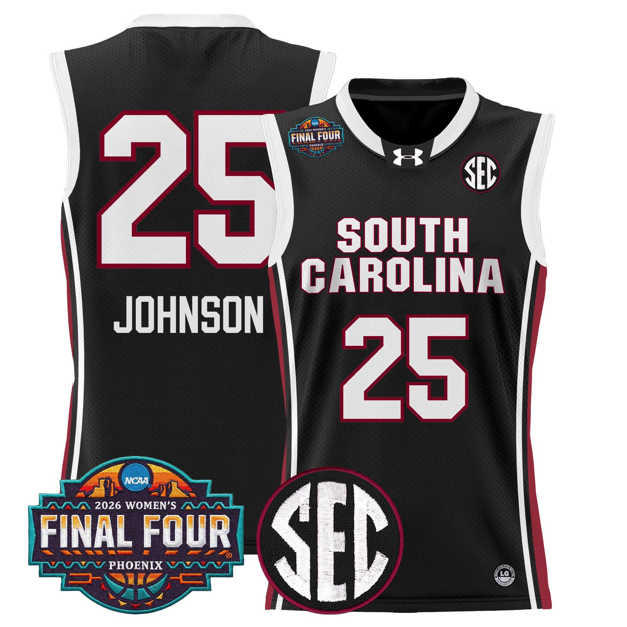 Men's Size South Carolina Gamecocks 2026 Women's Tournament Final Four Basketball Jersey - All Stitched