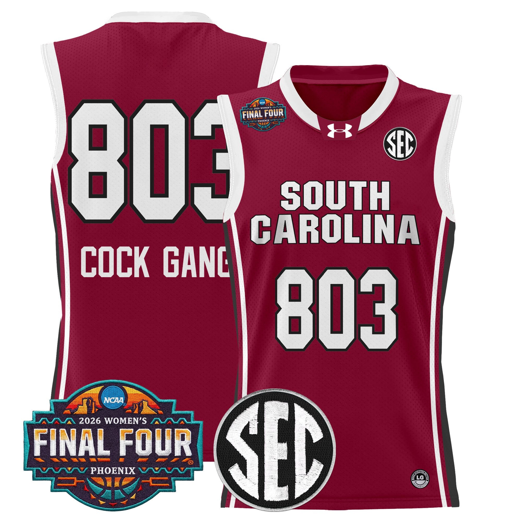 Men's Size South Carolina Gamecocks 2026 Women's Tournament Final Four Basketball Jersey - All Stitched