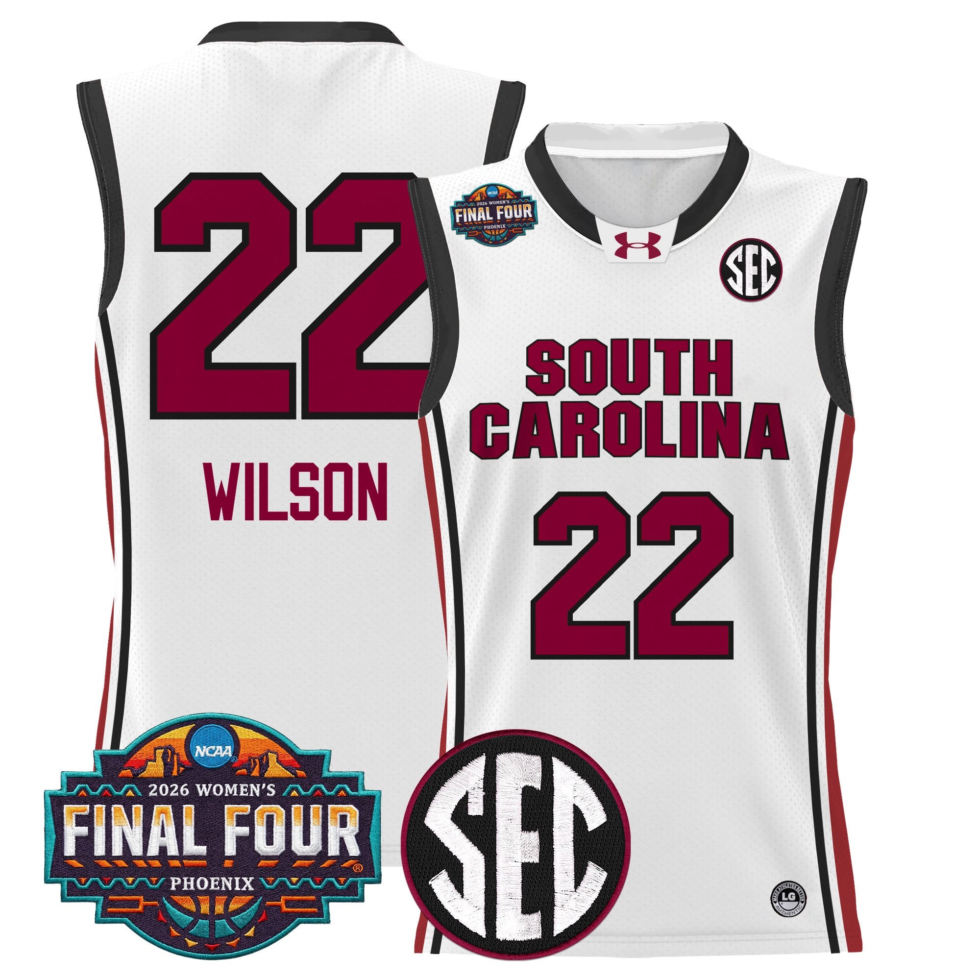 Men's Size South Carolina Gamecocks 2026 Women's Tournament Final Four Basketball Jersey - All Stitched
