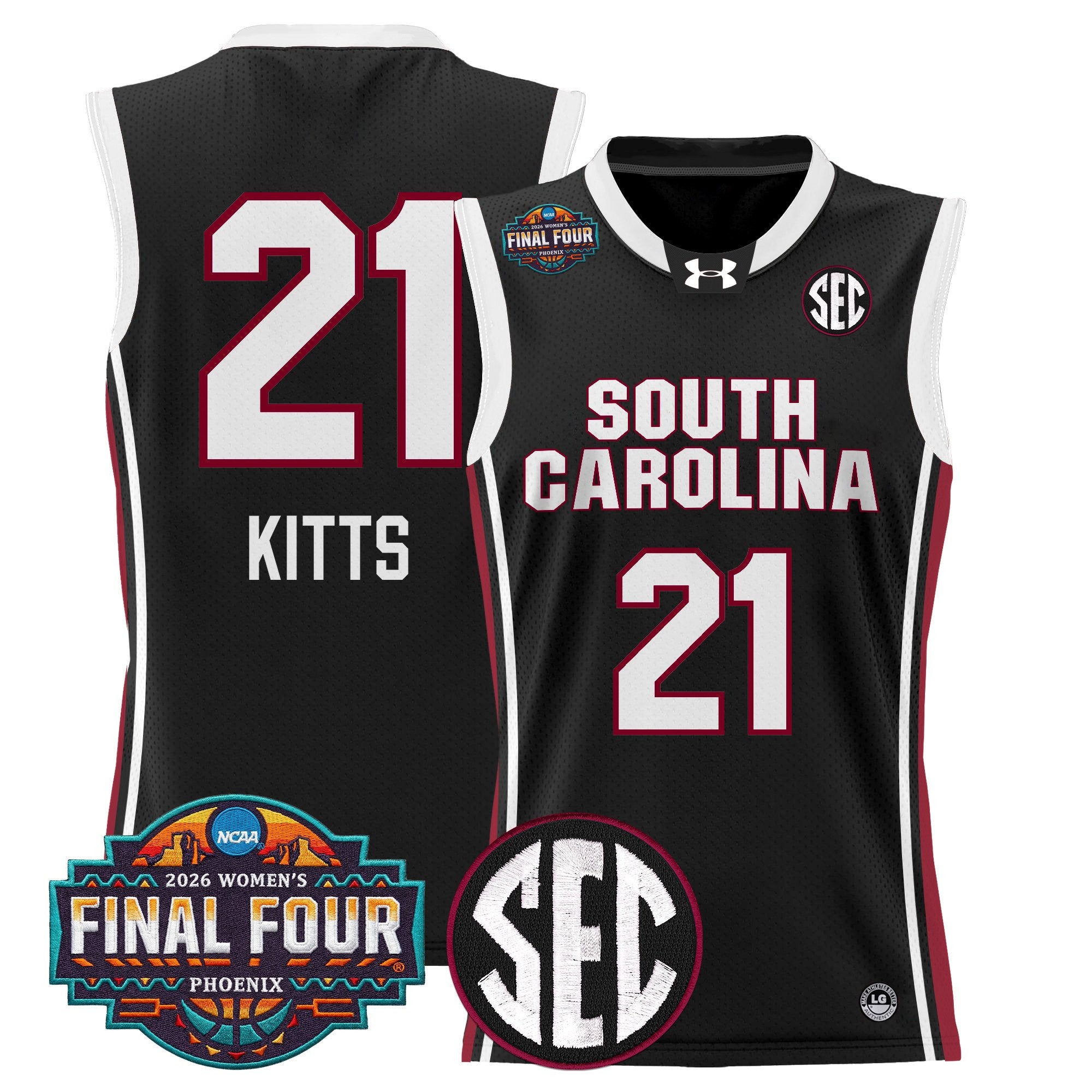 Men's Size South Carolina Gamecocks 2026 Women's Tournament Final Four Basketball Jersey - All Stitched