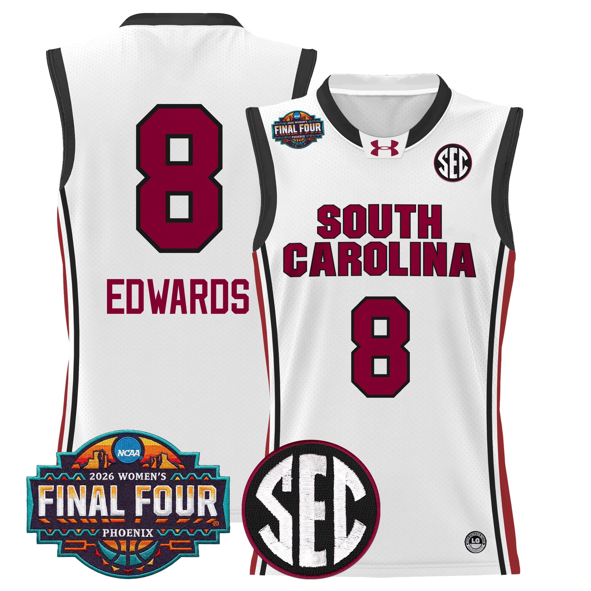 Men's Size South Carolina Gamecocks 2026 Women's Tournament Final Four Basketball Jersey - All Stitched