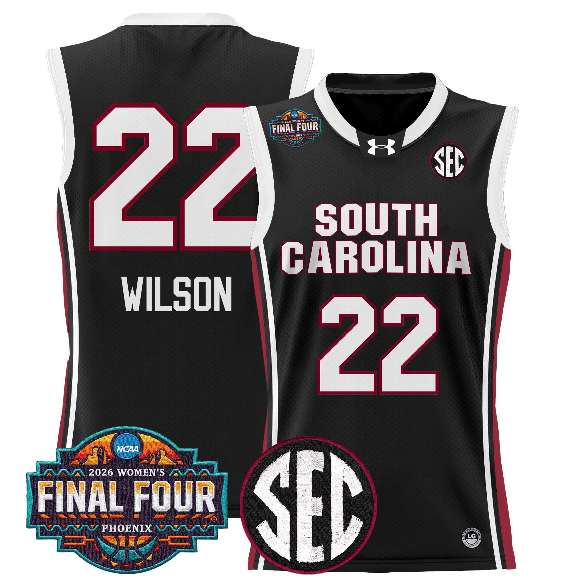 Men's Size South Carolina Gamecocks 2026 Women's Tournament Final Four Basketball Jersey - All Stitched