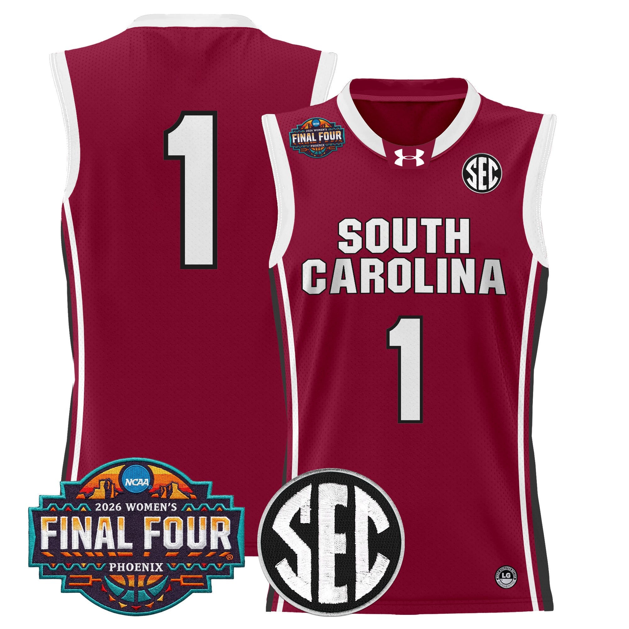 Men's Size South Carolina Gamecocks 2026 Women's Tournament Final Four Basketball Jersey - All Stitched