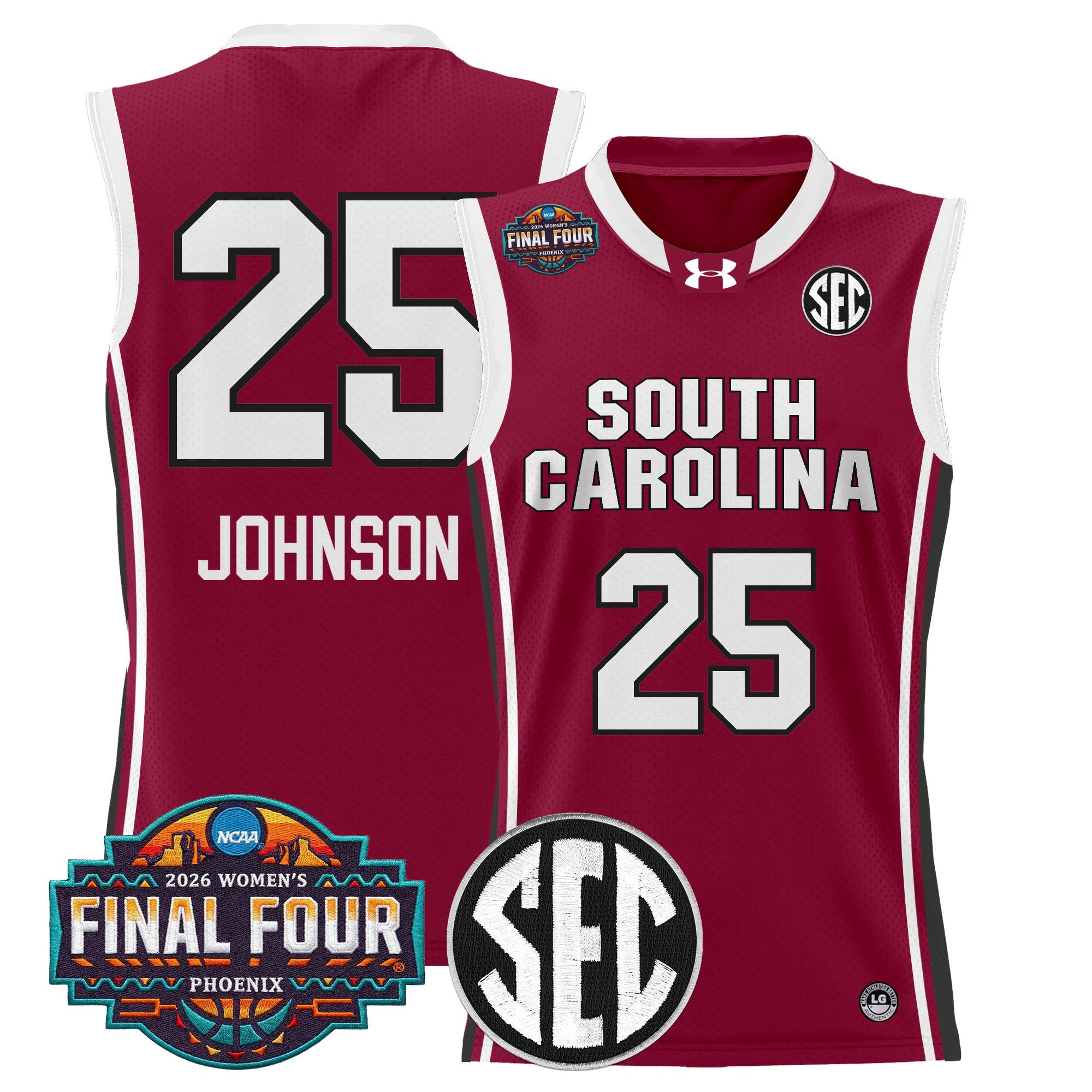 Men's Size South Carolina Gamecocks 2026 Women's Tournament Final Four Basketball Jersey - All Stitched