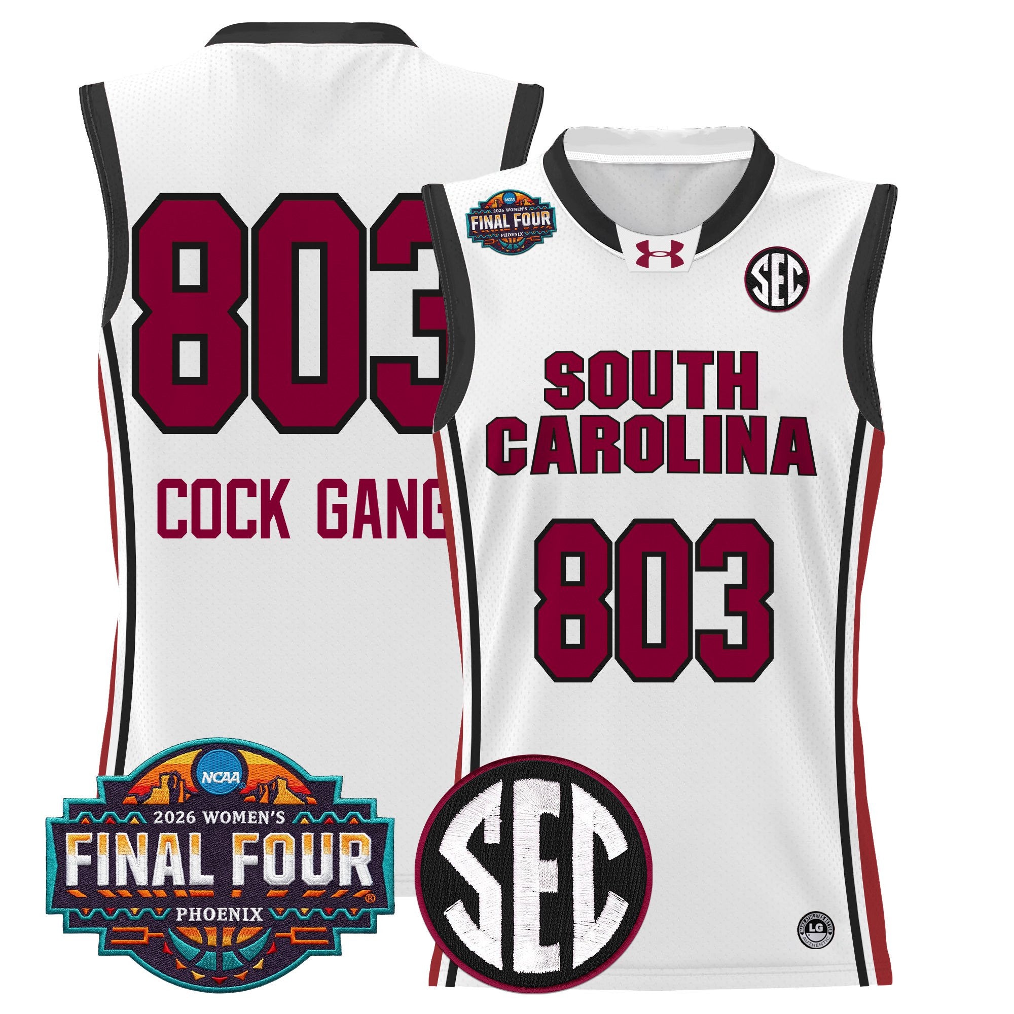 Men's Size South Carolina Gamecocks 2026 Women's Tournament Final Four Basketball Jersey - All Stitched