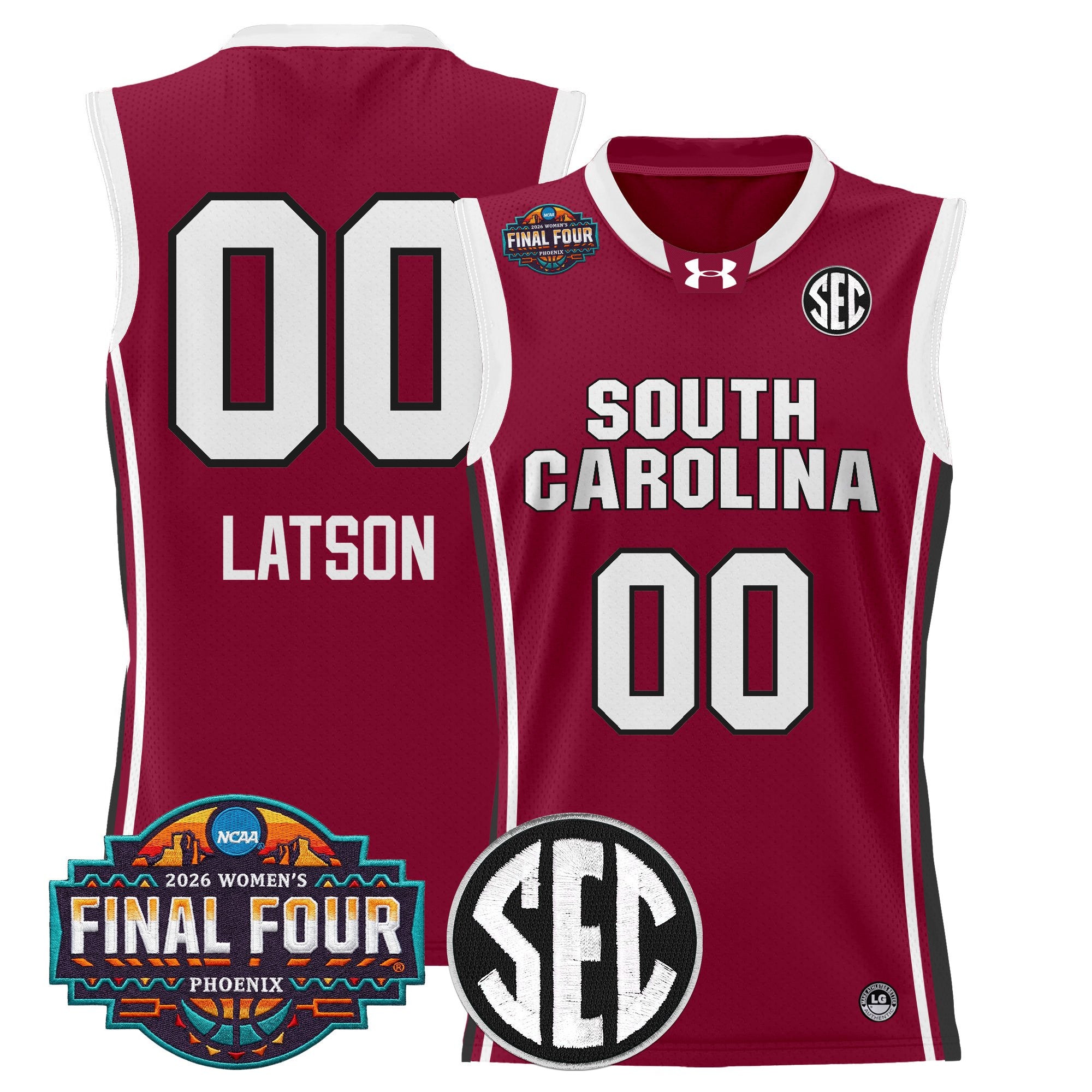 Men's Size South Carolina Gamecocks 2026 Women's Tournament Final Four Basketball Jersey - All Stitched