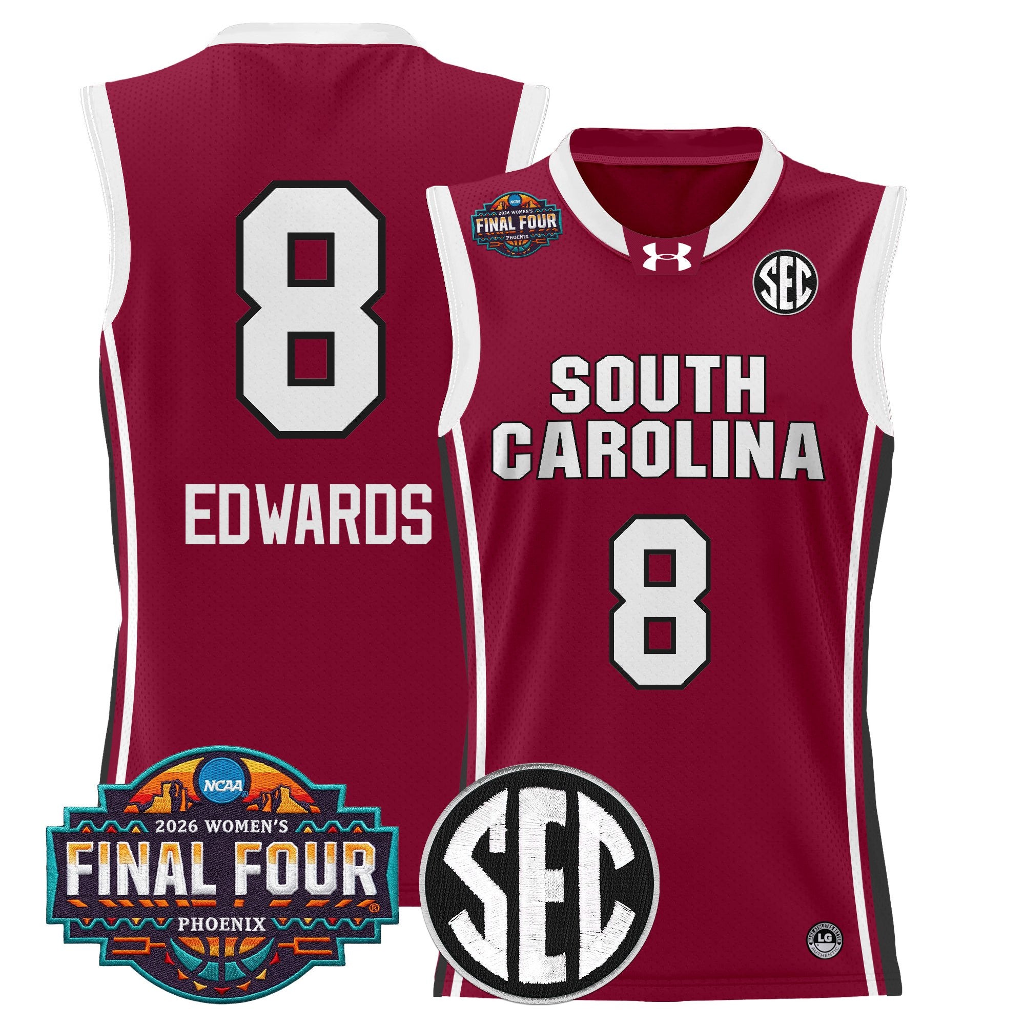 Men's Size South Carolina Gamecocks 2026 Women's Tournament Final Four Basketball Jersey - All Stitched