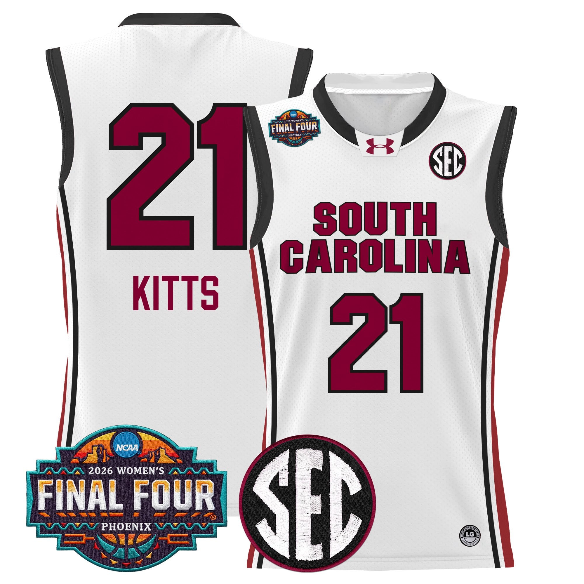 Men's Size South Carolina Gamecocks 2026 Women's Tournament Final Four Basketball Jersey - All Stitched