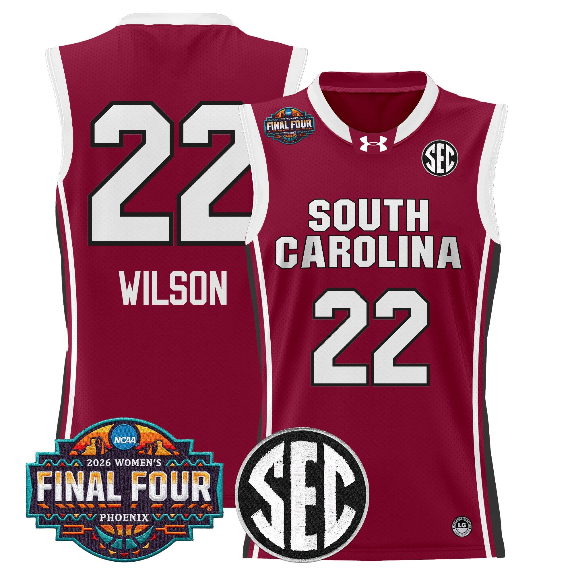 Men's Size South Carolina Gamecocks 2026 Women's Tournament Final Four Basketball Jersey - All Stitched