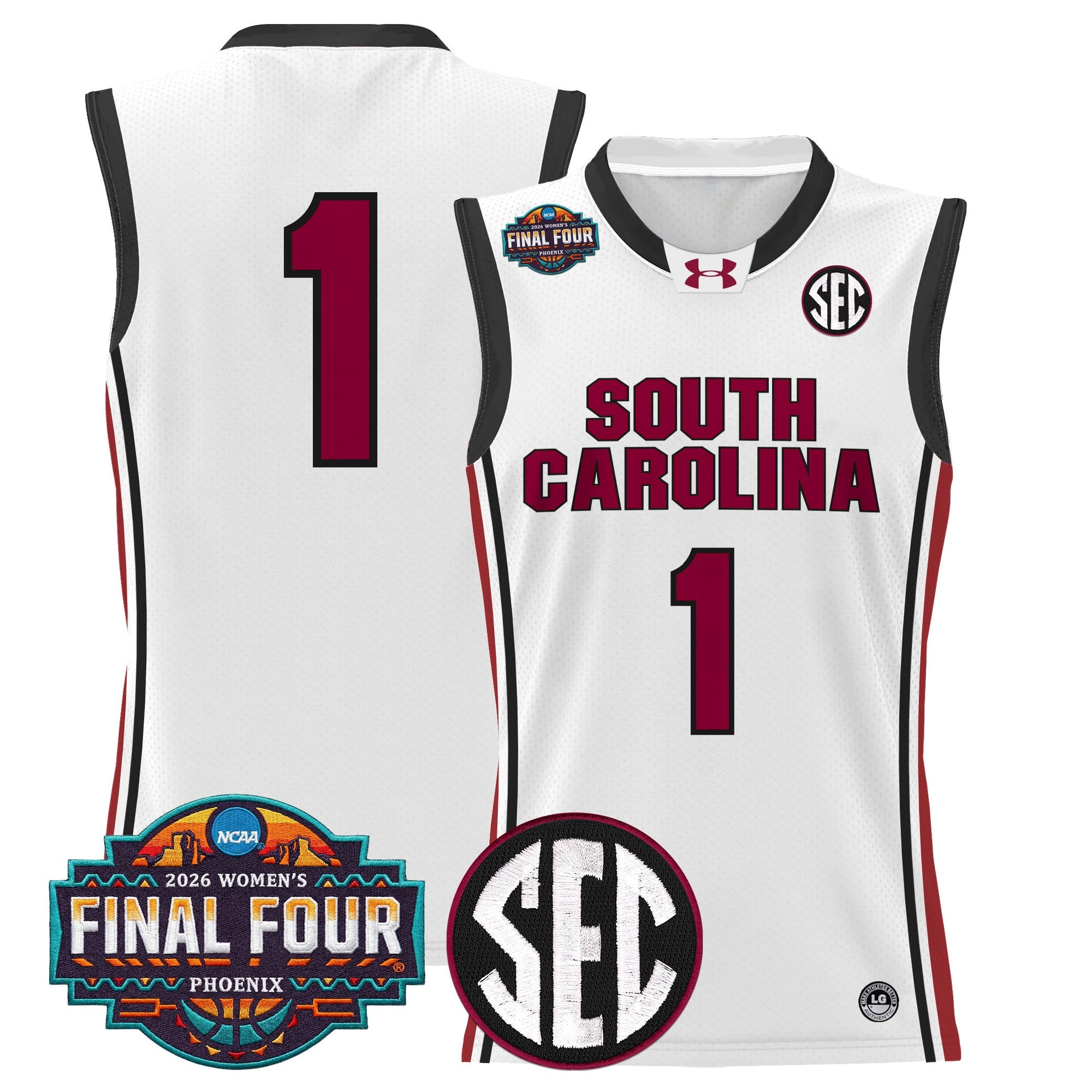 Men's Size South Carolina Gamecocks 2026 Women's Tournament Final Four Basketball Jersey - All Stitched