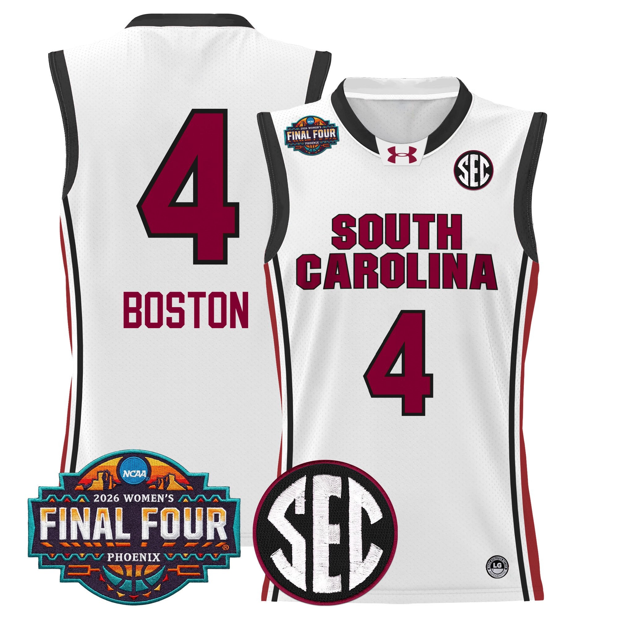 Men's Size South Carolina Gamecocks 2026 Women's Tournament Final Four Basketball Jersey - All Stitched