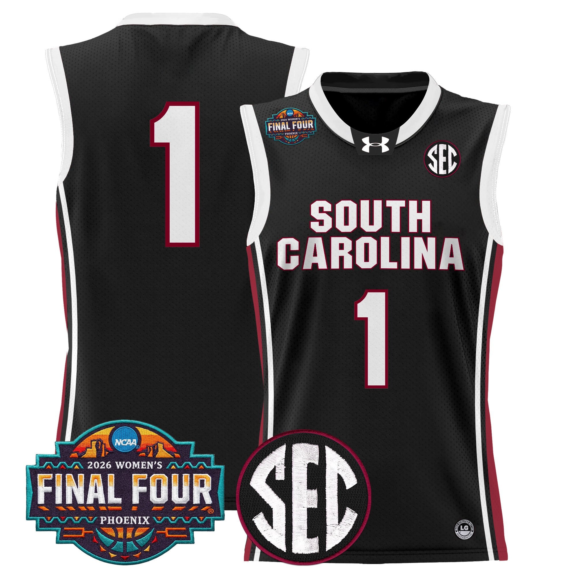 Men's Size South Carolina Gamecocks 2026 Women's Tournament Final Four Basketball Jersey - All Stitched