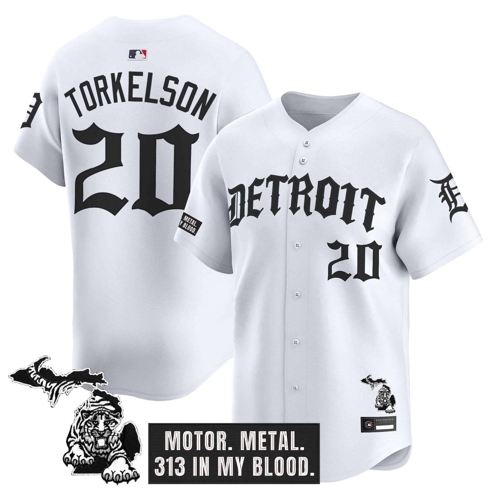 Men's Detroit Tigers 'Old English Edition' Vapor Premier Limited Jersey - All Stitched