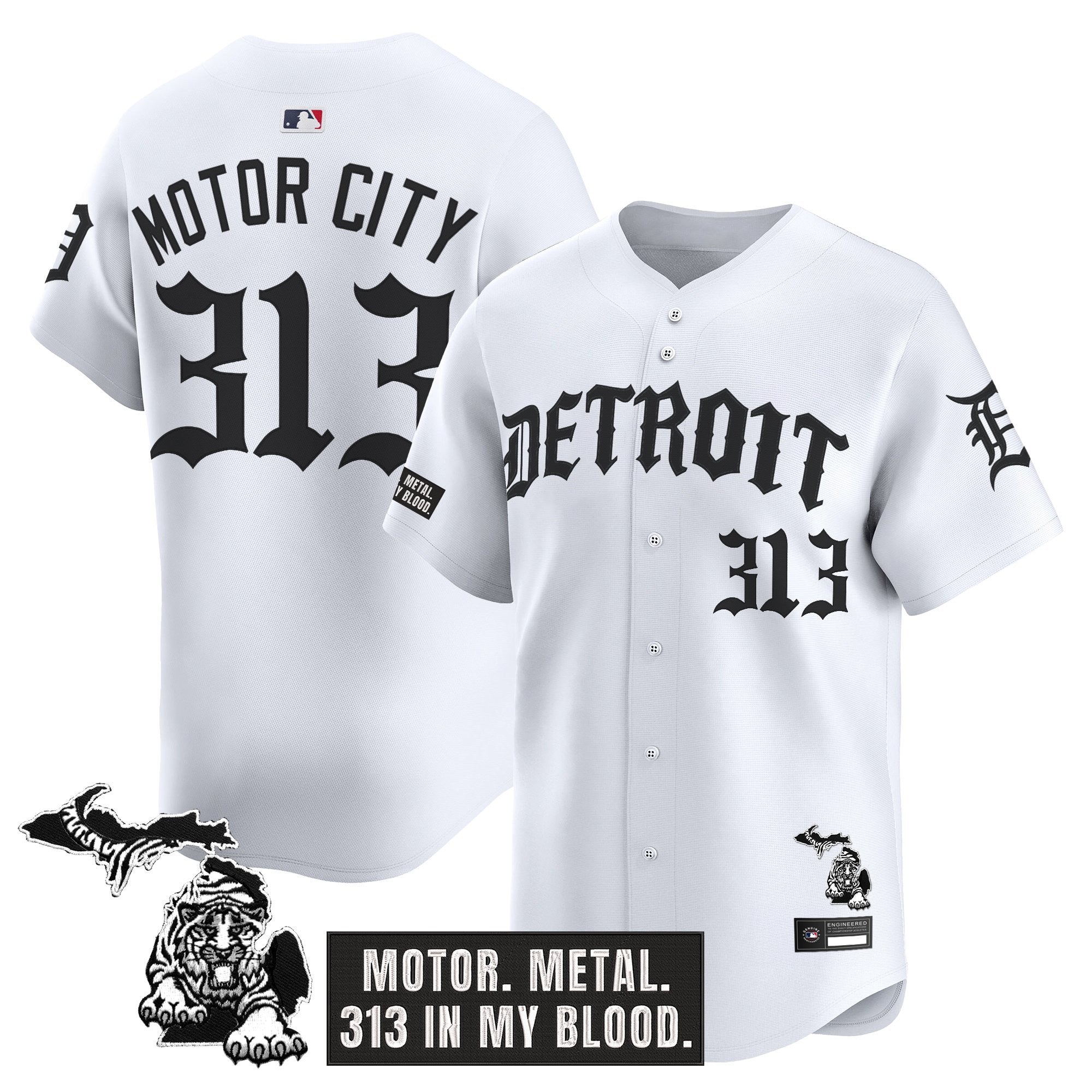 Men's Detroit Tigers 'Old English Edition' Vapor Premier Limited Jersey - All Stitched