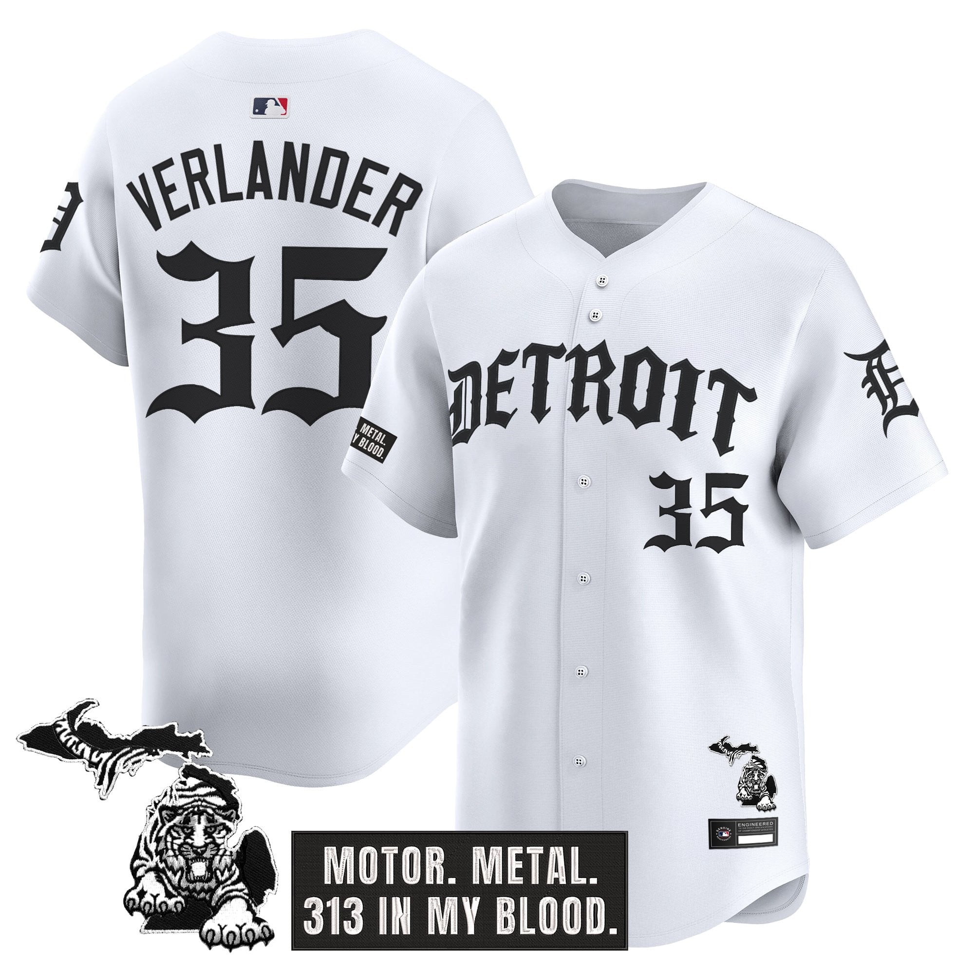 Men's Detroit Tigers 'Old English Edition' Vapor Premier Limited Jersey - All Stitched