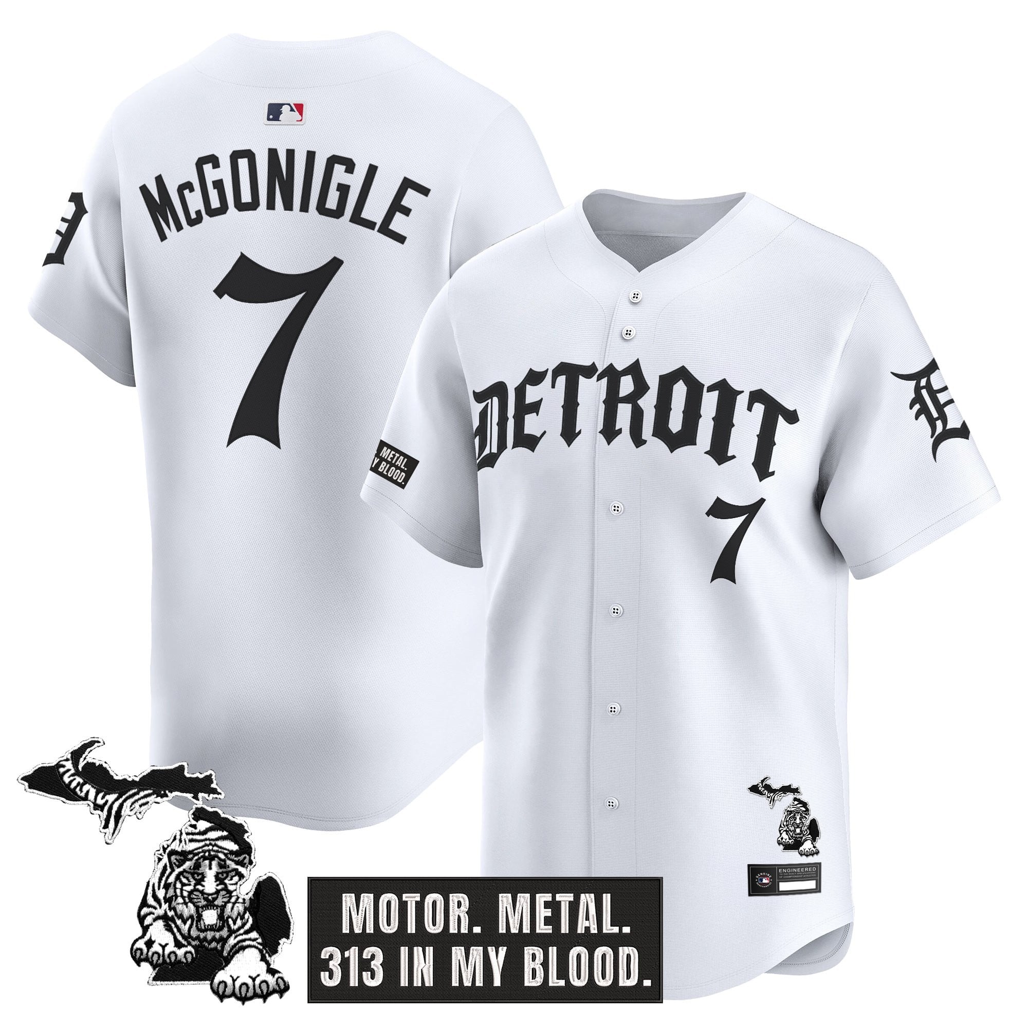 Men's Detroit Tigers 'Old English Edition' Vapor Premier Limited Jersey - All Stitched