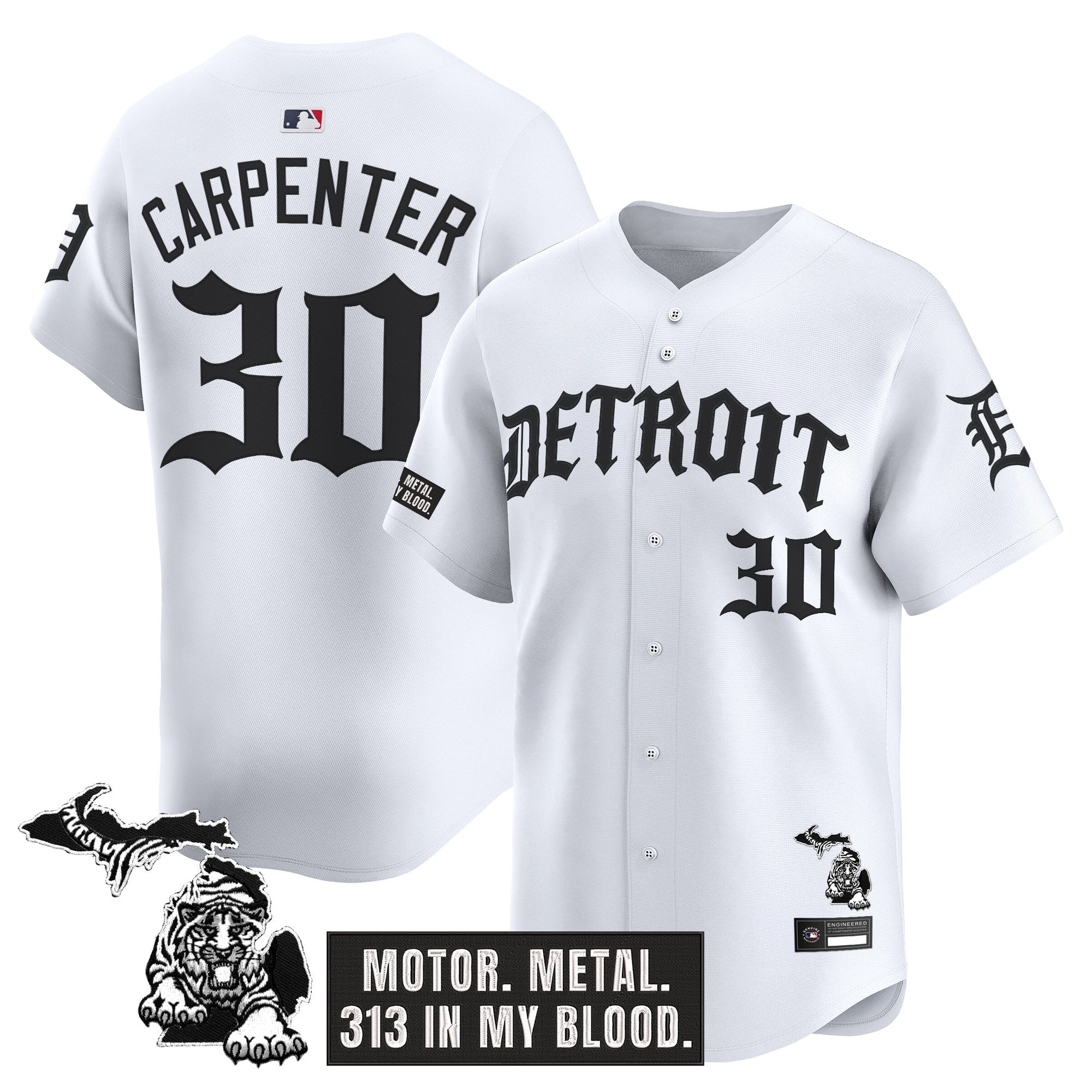Men's Detroit Tigers 'Old English Edition' Vapor Premier Limited Jersey - All Stitched