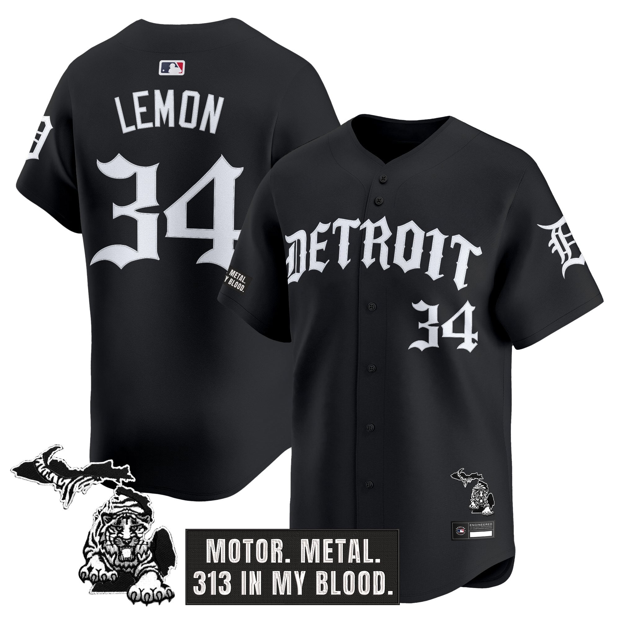 Men's Detroit Tigers 'Old English Edition' Vapor Premier Limited Jersey - All Stitched