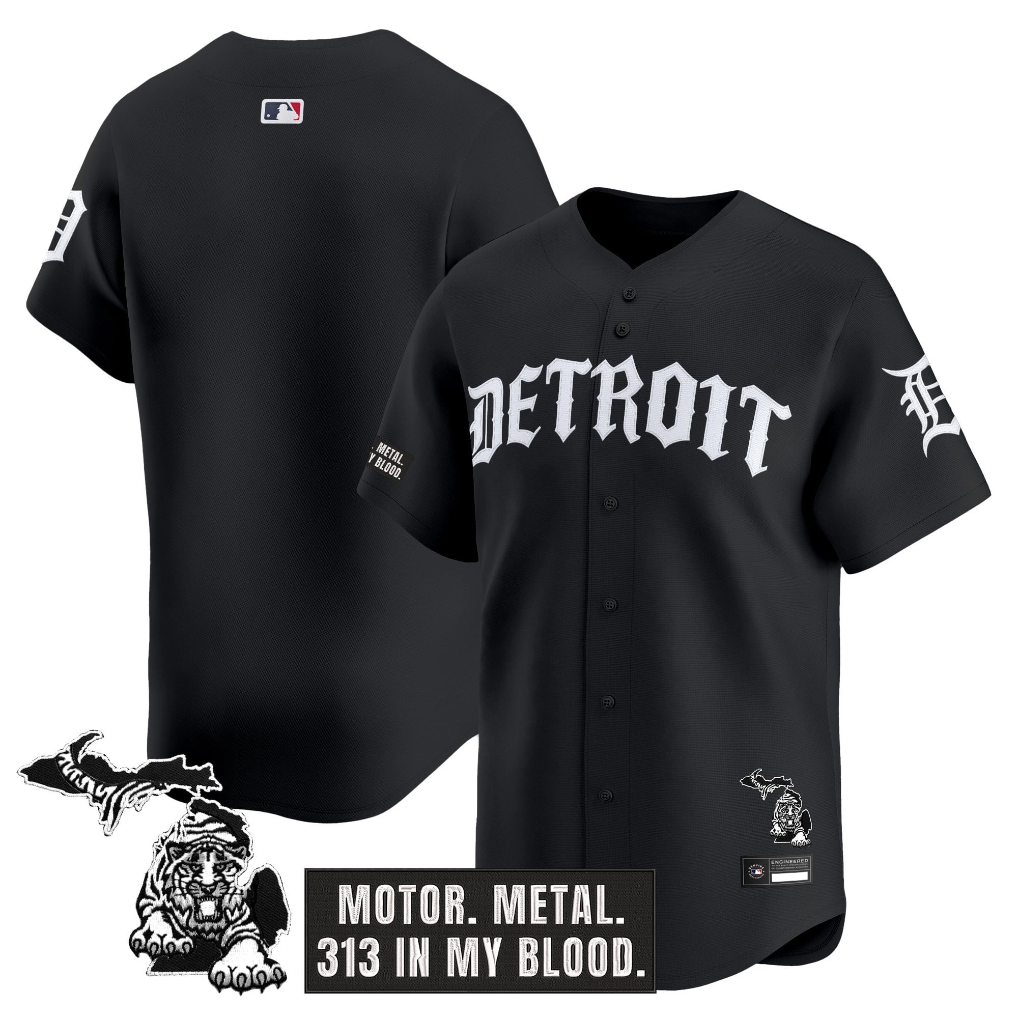 Men's Detroit Tigers 'Old English Edition' Vapor Premier Limited Jersey - All Stitched