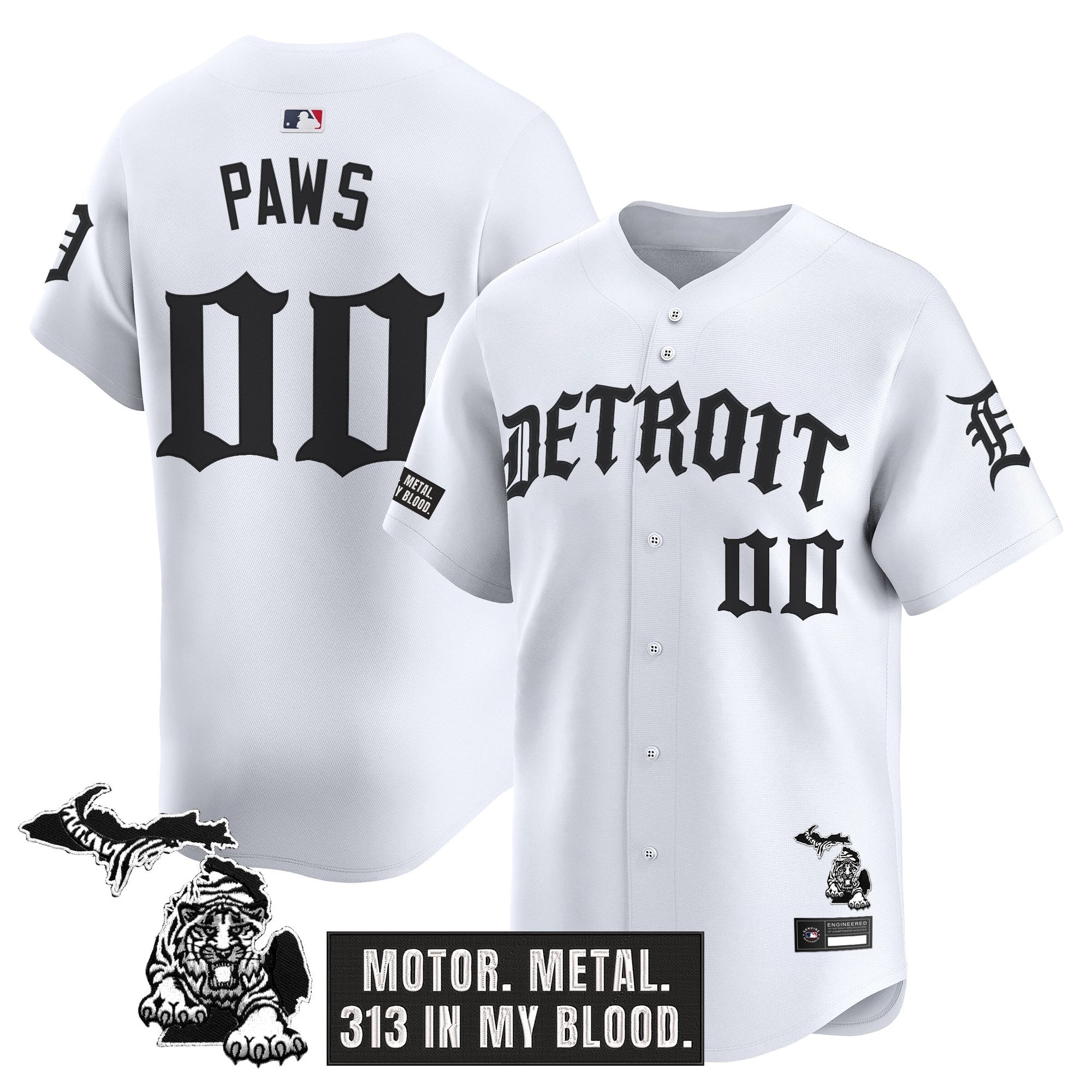 Men's Detroit Tigers 'Old English Edition' Vapor Premier Limited Jersey - All Stitched