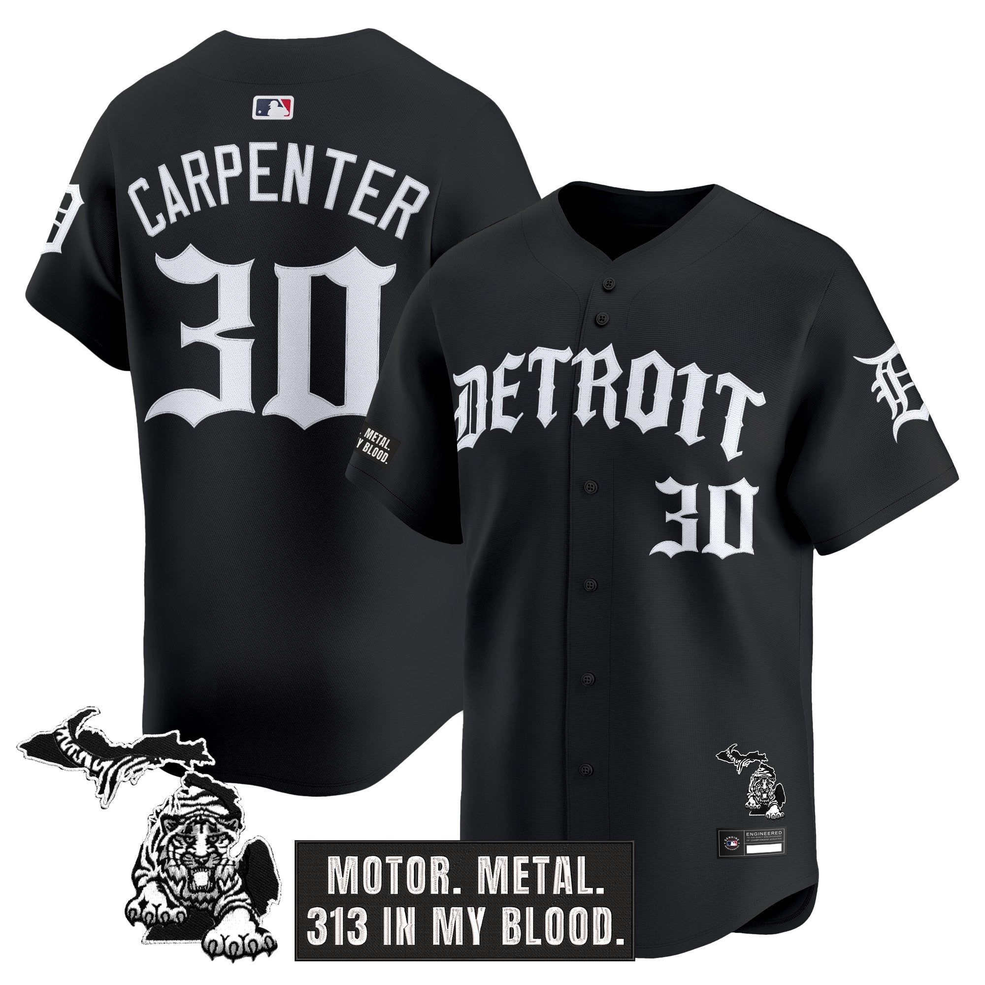 Men's Detroit Tigers 'Old English Edition' Vapor Premier Limited Jersey - All Stitched