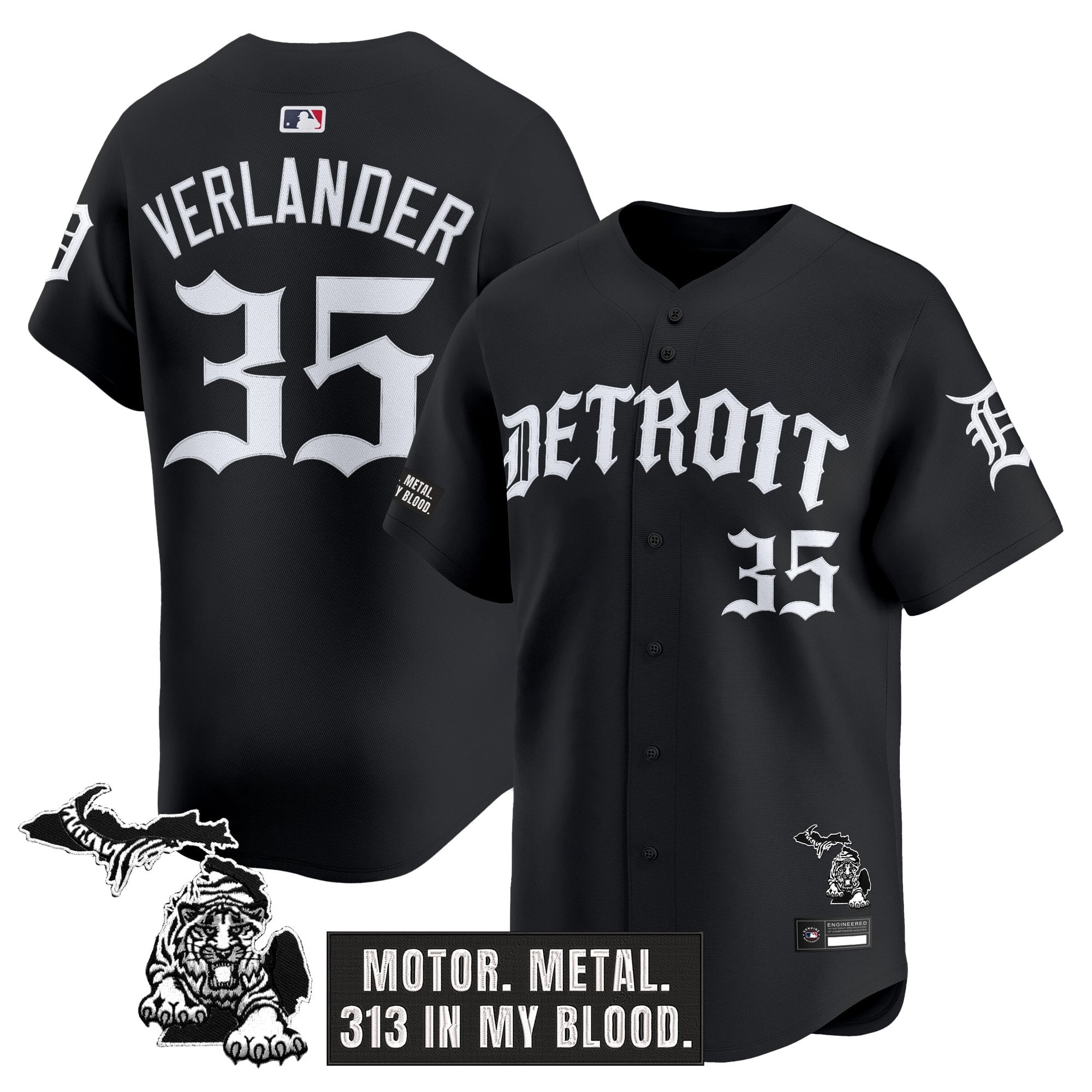 Men's Detroit Tigers 'Old English Edition' Vapor Premier Limited Jersey - All Stitched