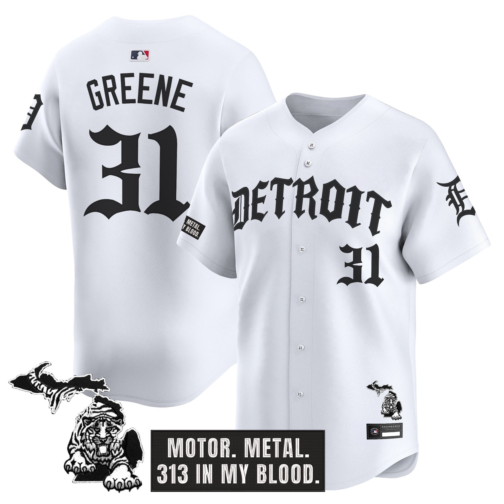 Men's Detroit Tigers 'Old English Edition' Vapor Premier Limited Jersey - All Stitched