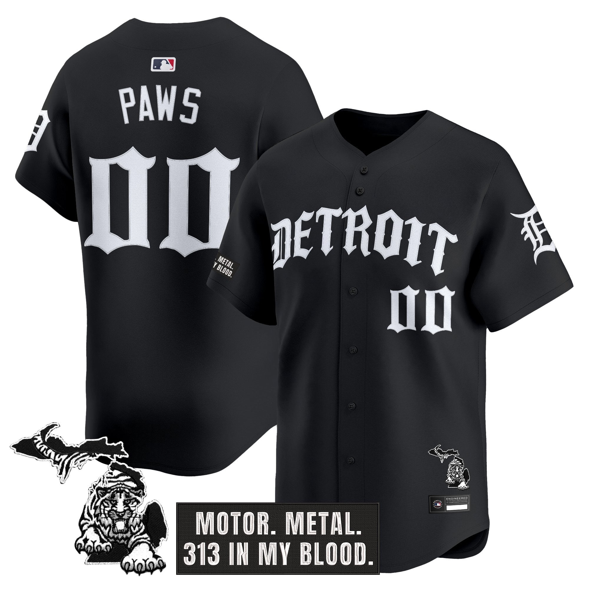 Men's Detroit Tigers 'Old English Edition' Vapor Premier Limited Jersey - All Stitched