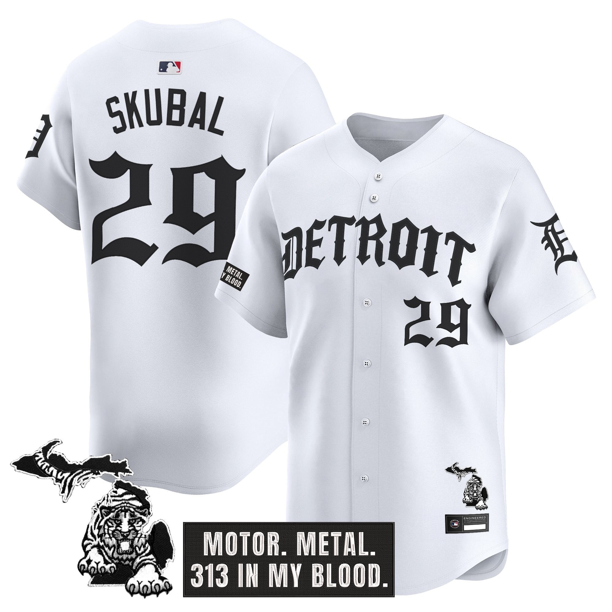 Men's Detroit Tigers 'Old English Edition' Vapor Premier Limited Jersey - All Stitched