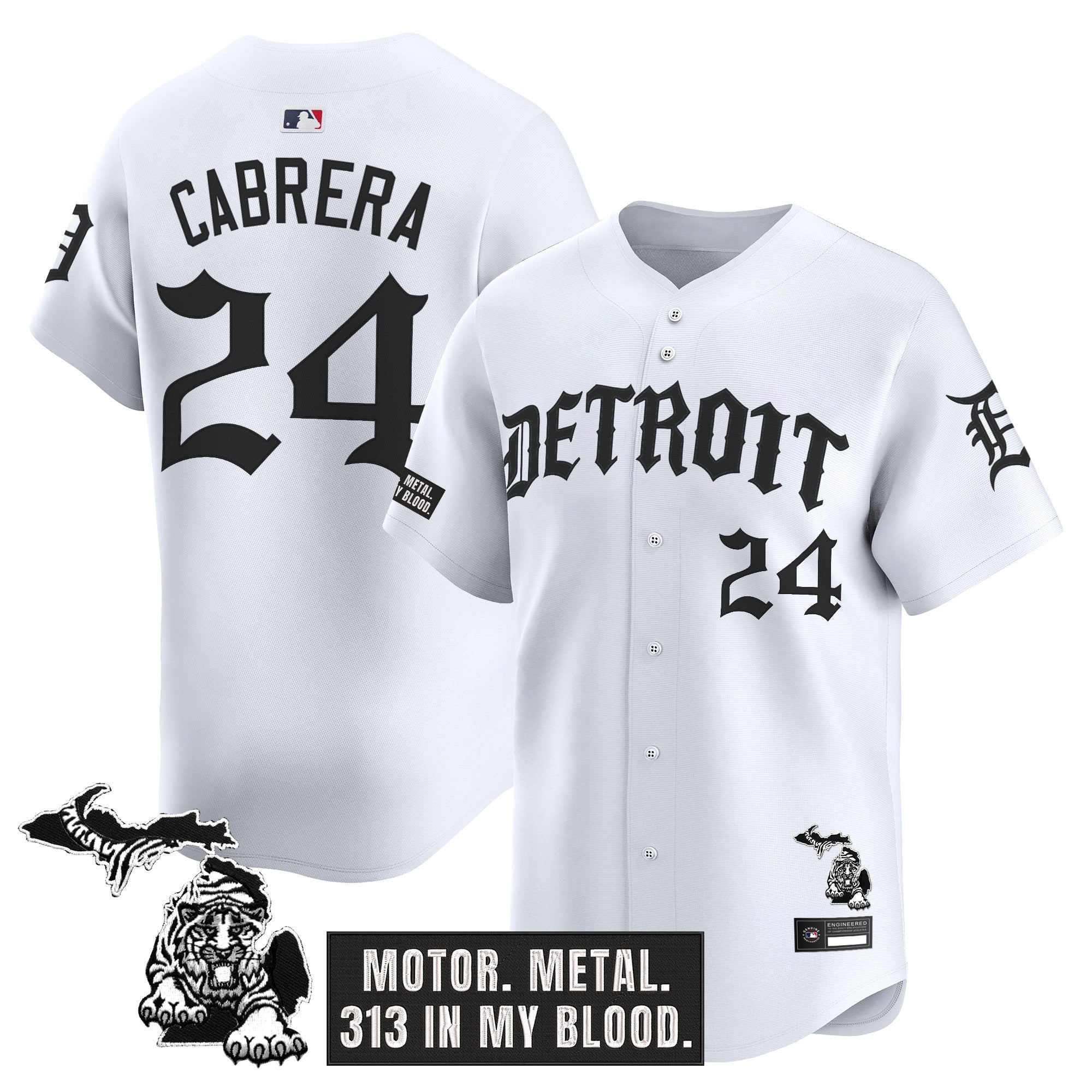 Men's Detroit Tigers 'Old English Edition' Vapor Premier Limited Jersey - All Stitched