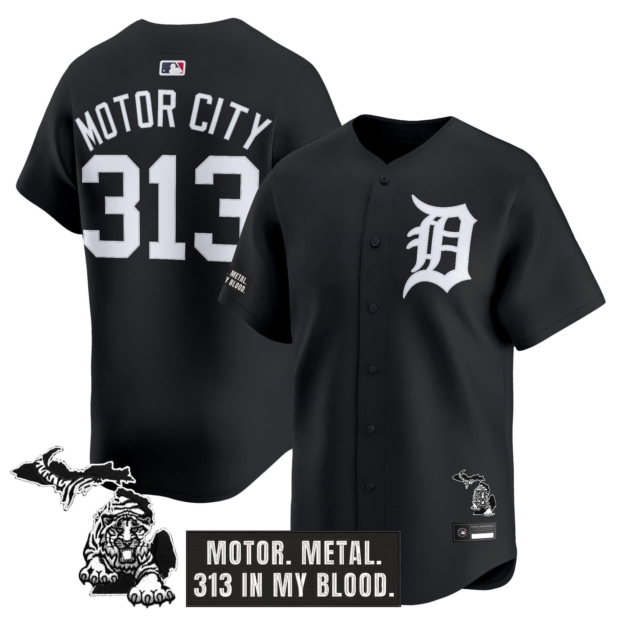 Men's Detroit Tigers 'Old English Edition' Vapor Premier Limited Jersey - All Stitched